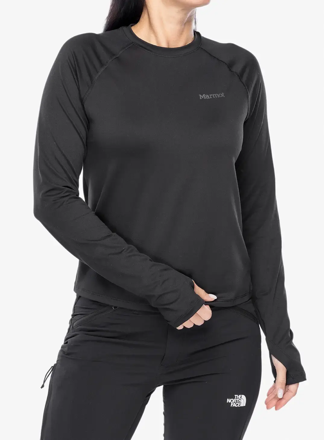 Ženska dukserica bez kapuljače Marmot Windridge LS - black