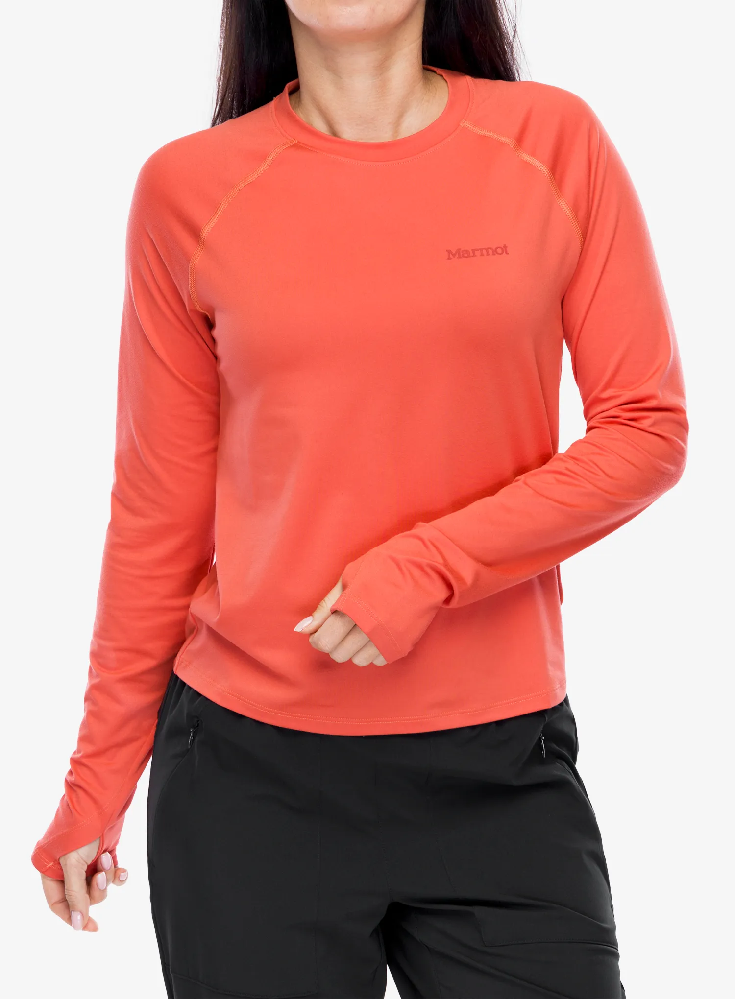 Ženska dukserica bez kapuljače Marmot Windridge LS - grapefruit