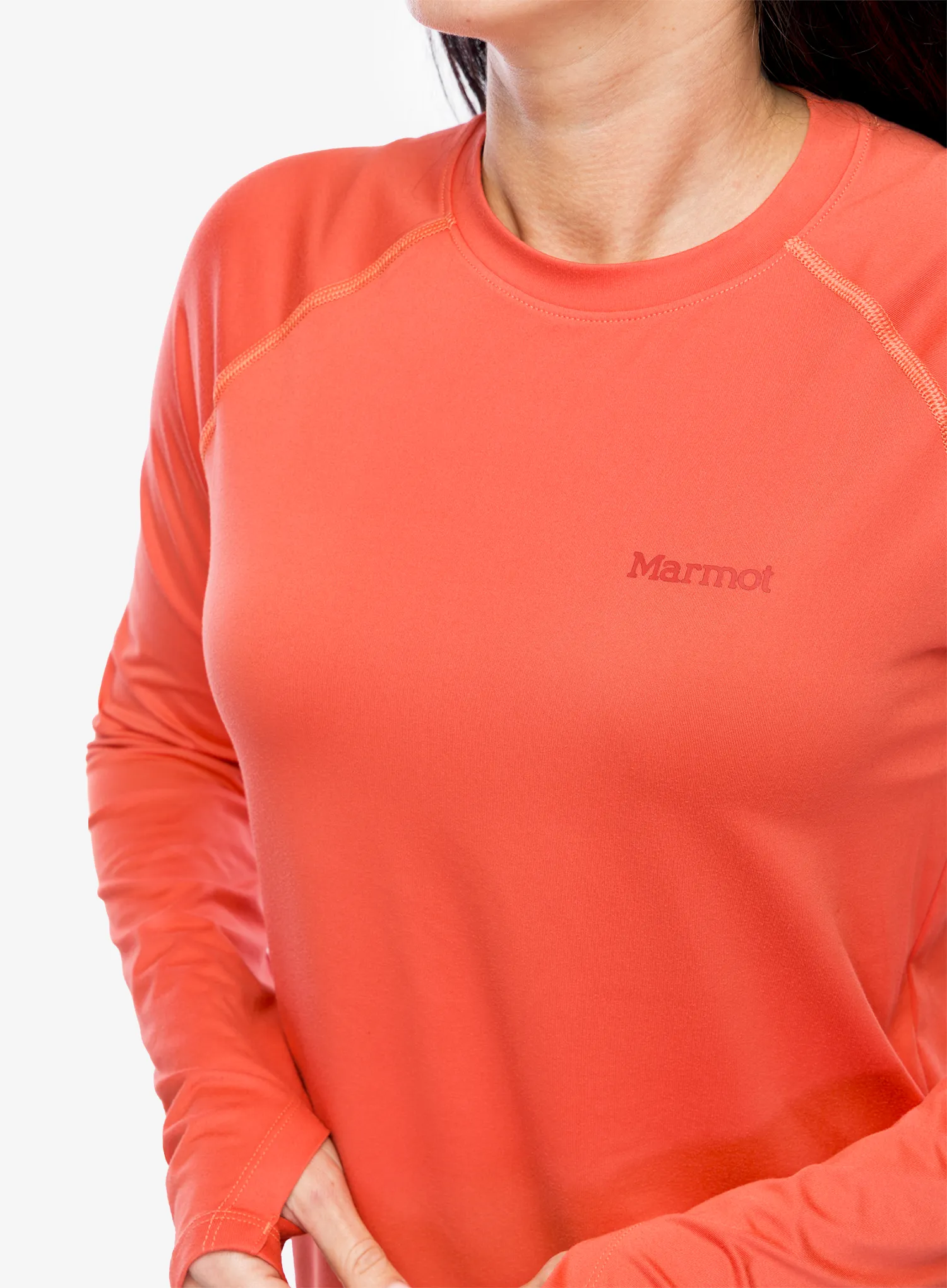 Ženska dukserica bez kapuljače Marmot Windridge LS - grapefruit