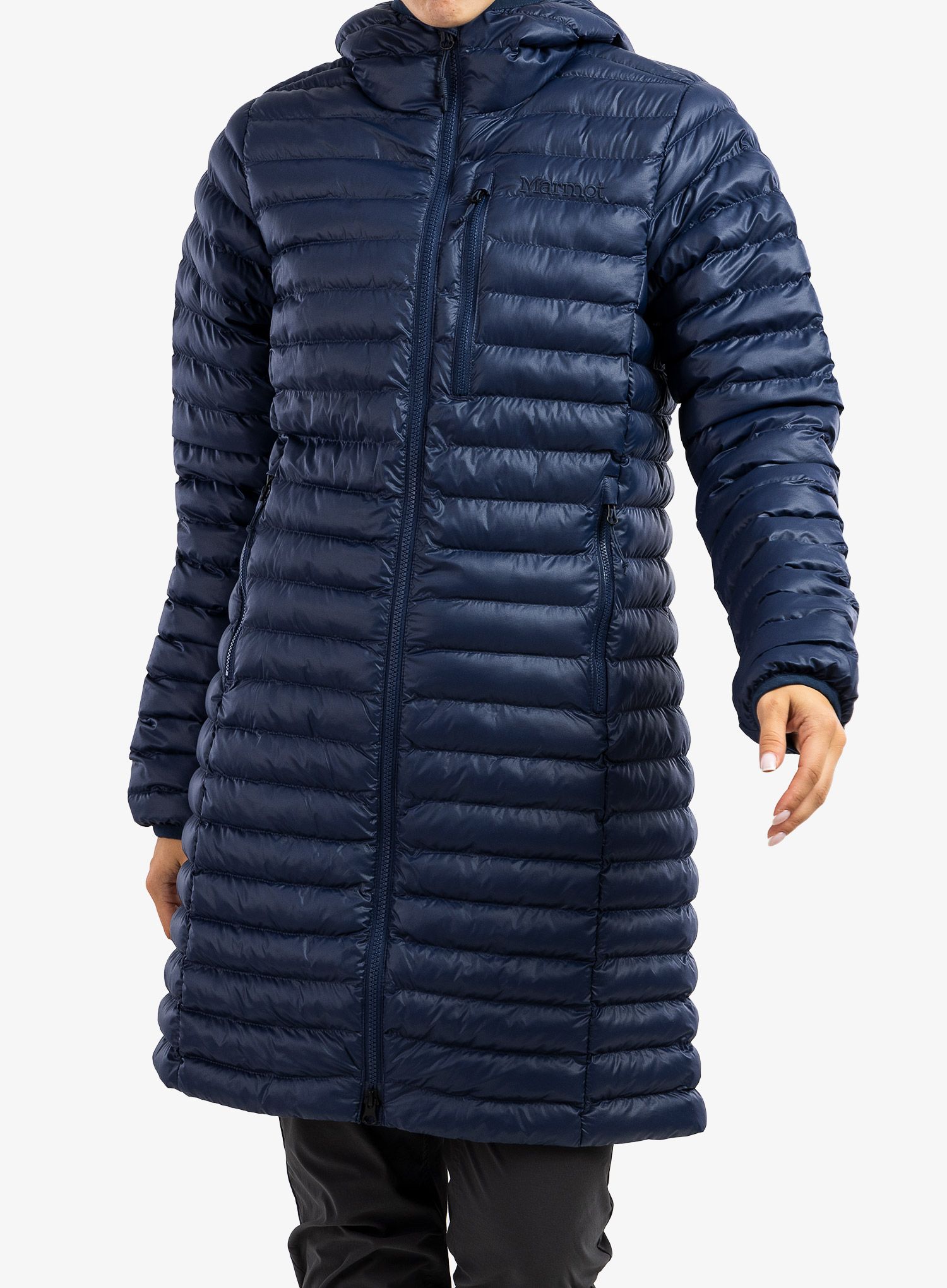 Ženski kaput Marmot Echo Featherless Long Jacket - arctic navy shiny