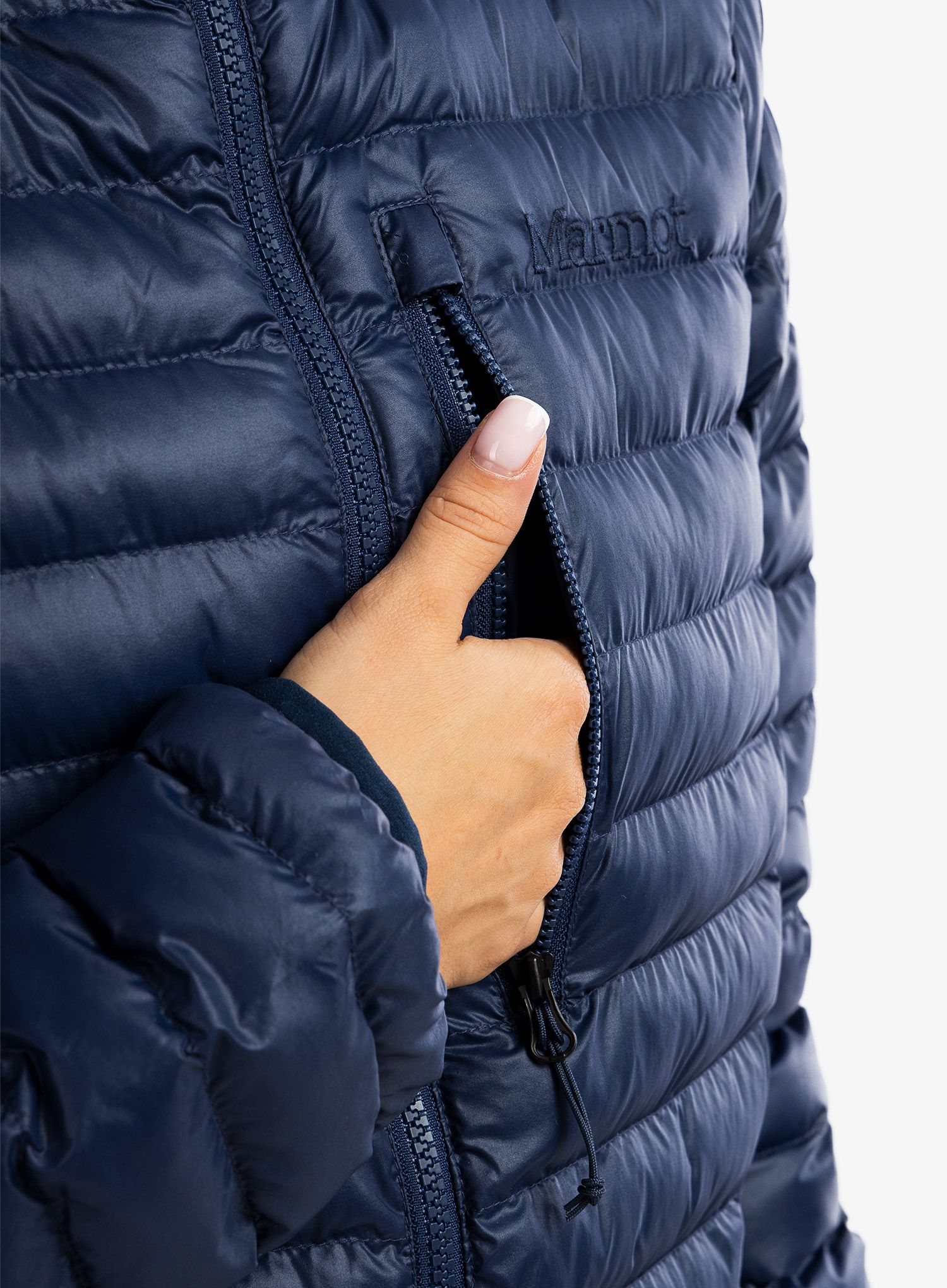 Ženski kaput Marmot Echo Featherless Long Jacket - arctic navy shiny