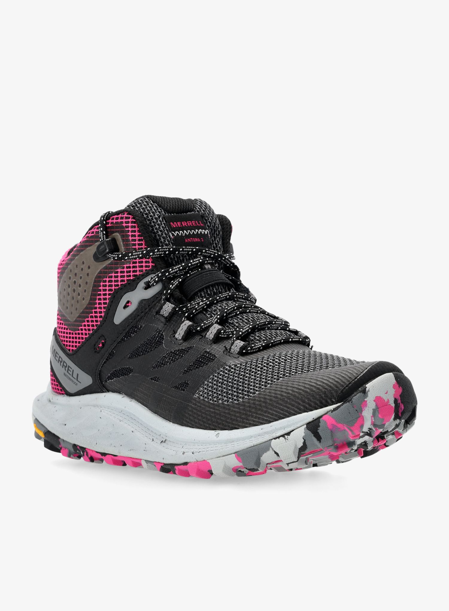 Ženske planinarske cipele Merrell Antora 3 Mid WP - black/fuchsia