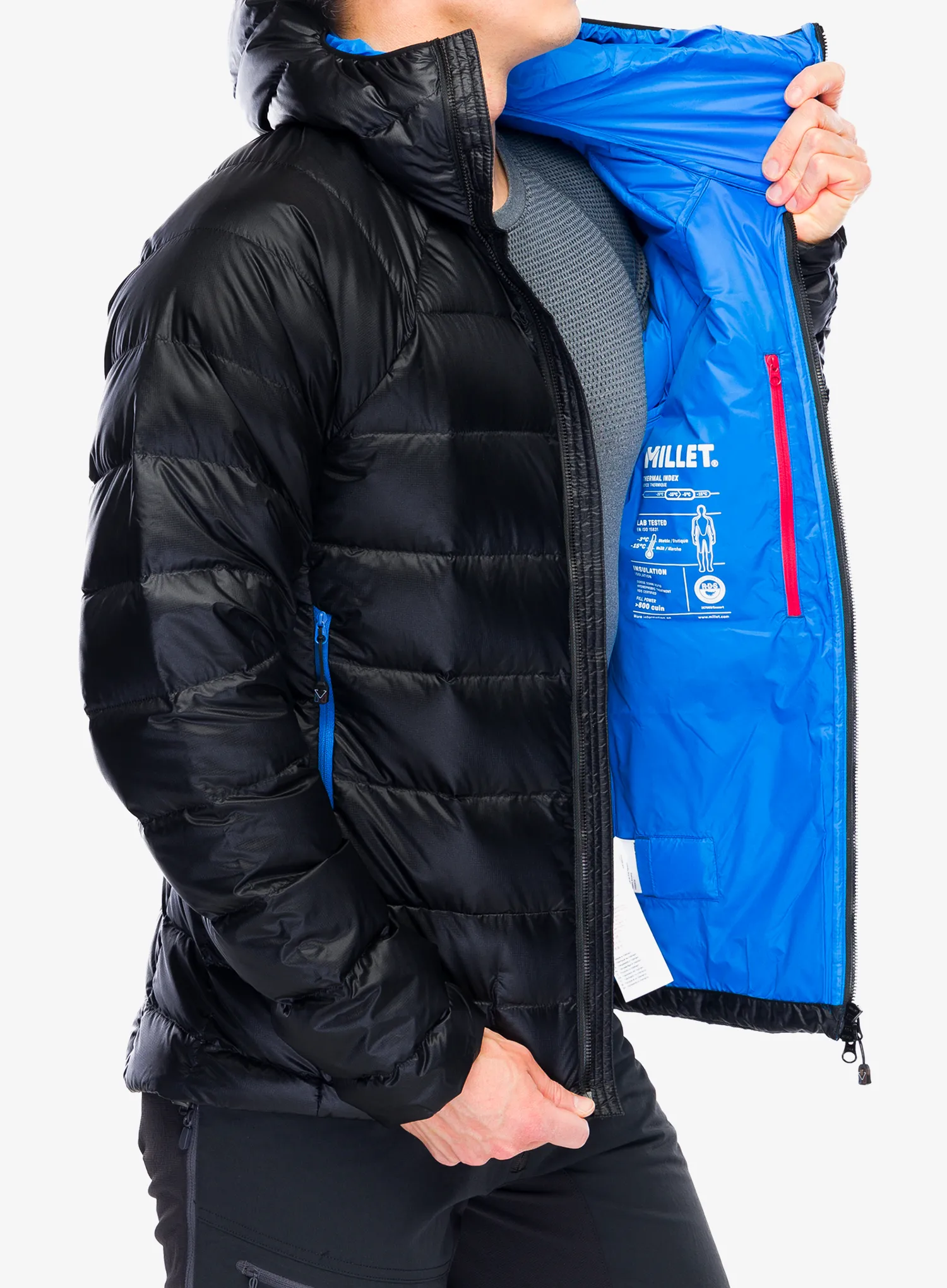 Pernata jakna Millet Trilogy Icon Down Hooded - black