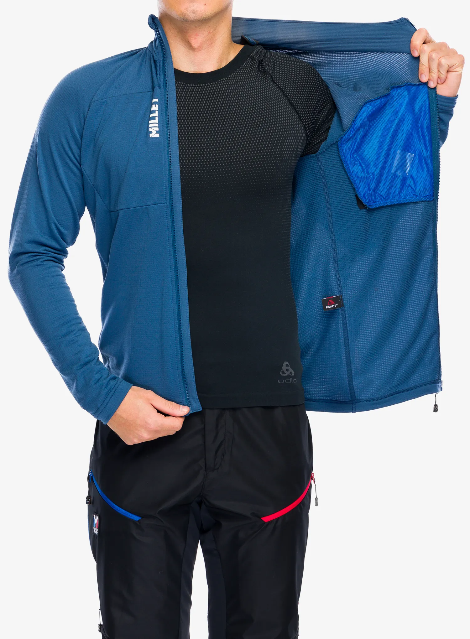 Dukserica od flisa Millet Trilogy Light Grid Jacket - dark denim