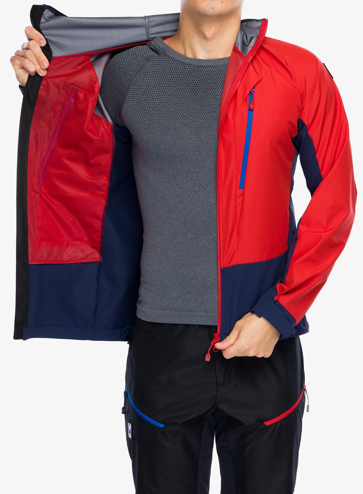 Softshell jakna Millet Trilogy V Icon INFINIUM Jacket - saphir/rouge