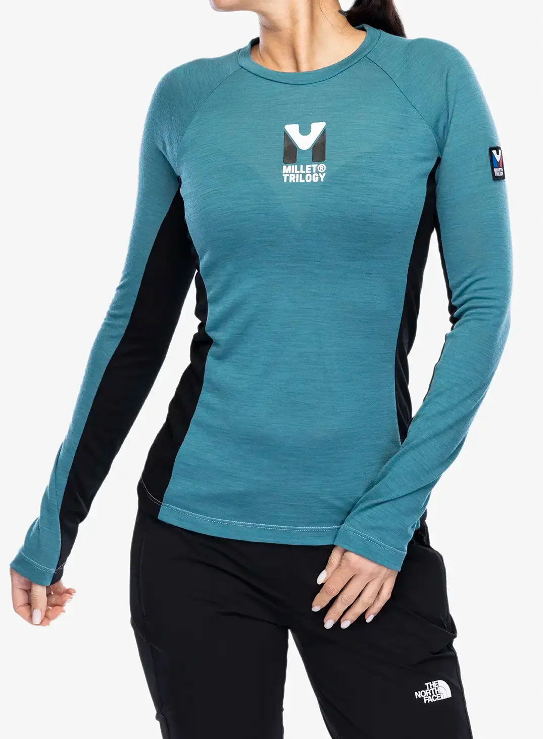 Ženski longsleeve Millet Trilogy Wool TS LS -  hydro/black