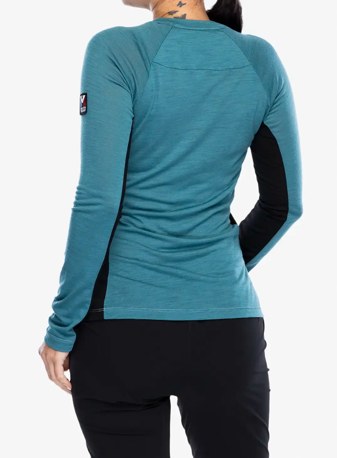 Ženski longsleeve Millet Trilogy Wool TS LS -  hydro/black
