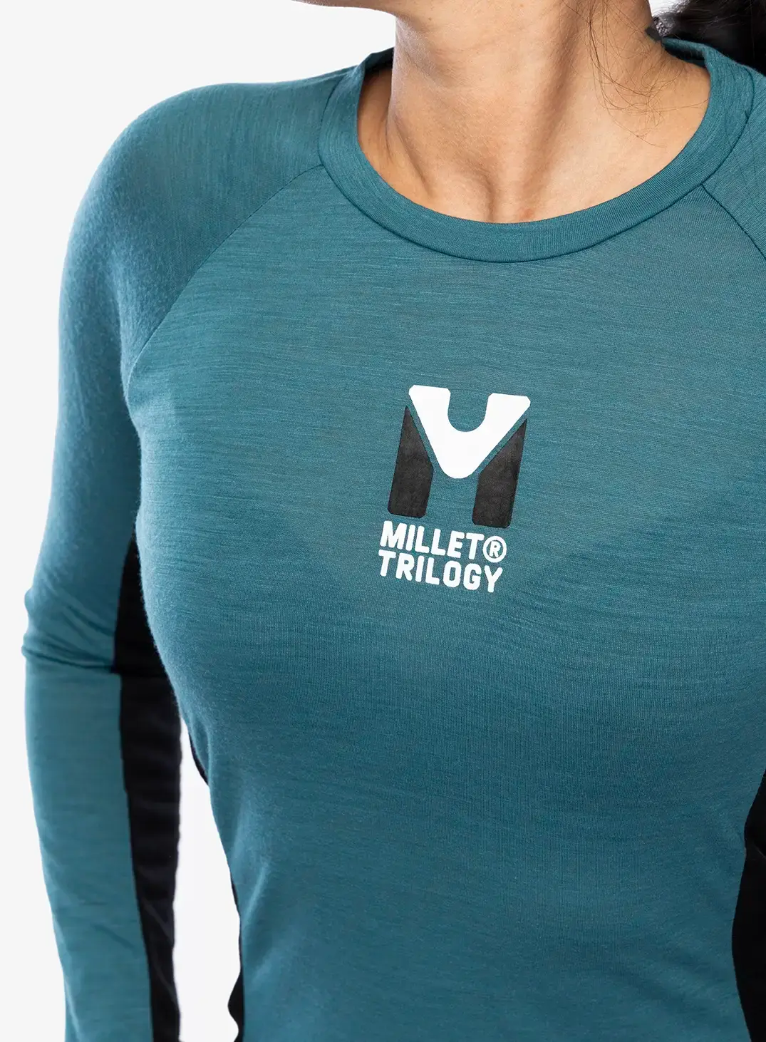 Ženski longsleeve Millet Trilogy Wool TS LS -  hydro/black