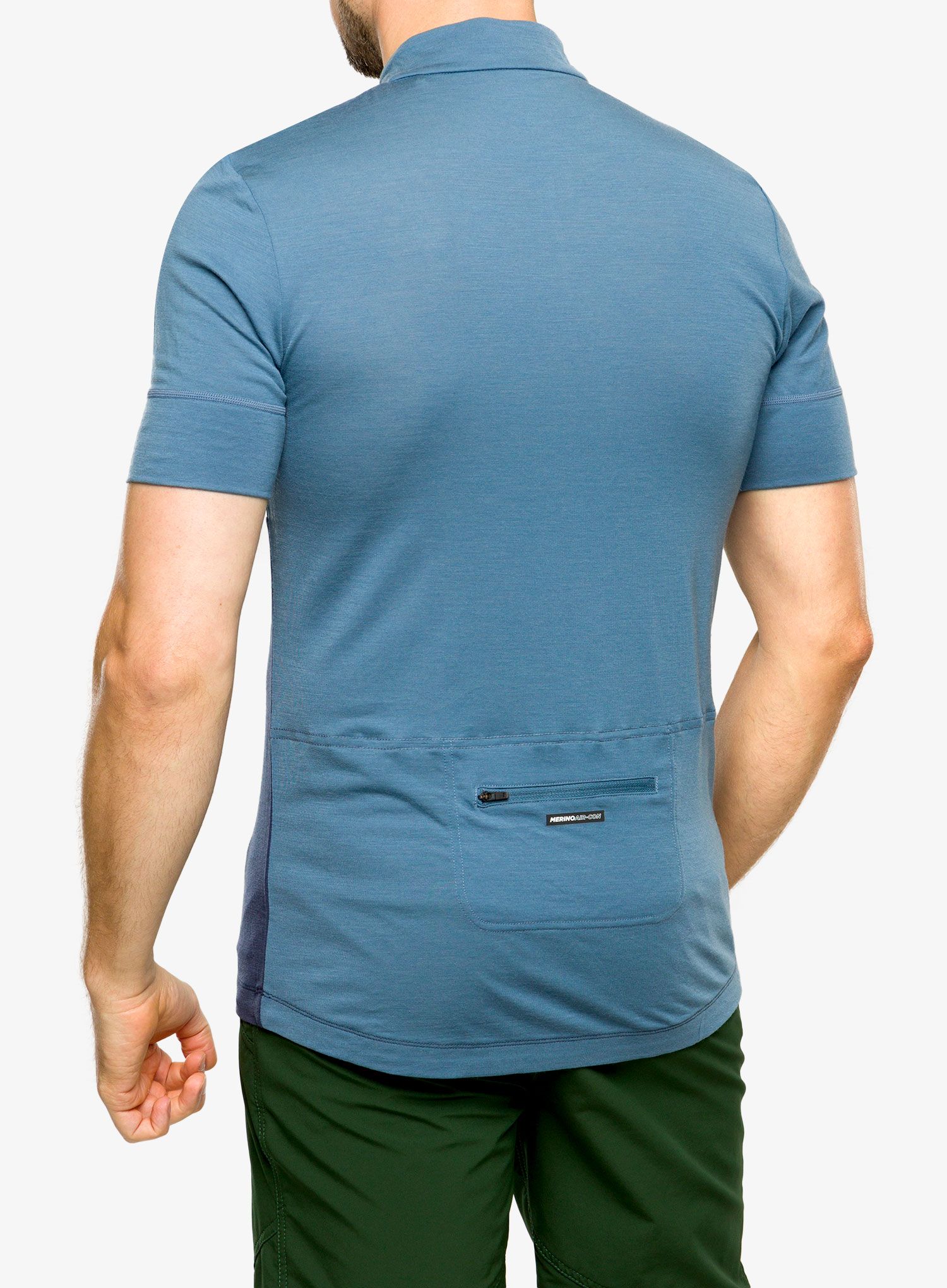 Biciklistička majica Mons Royale Cadence Half Zip T - blue state/midnight