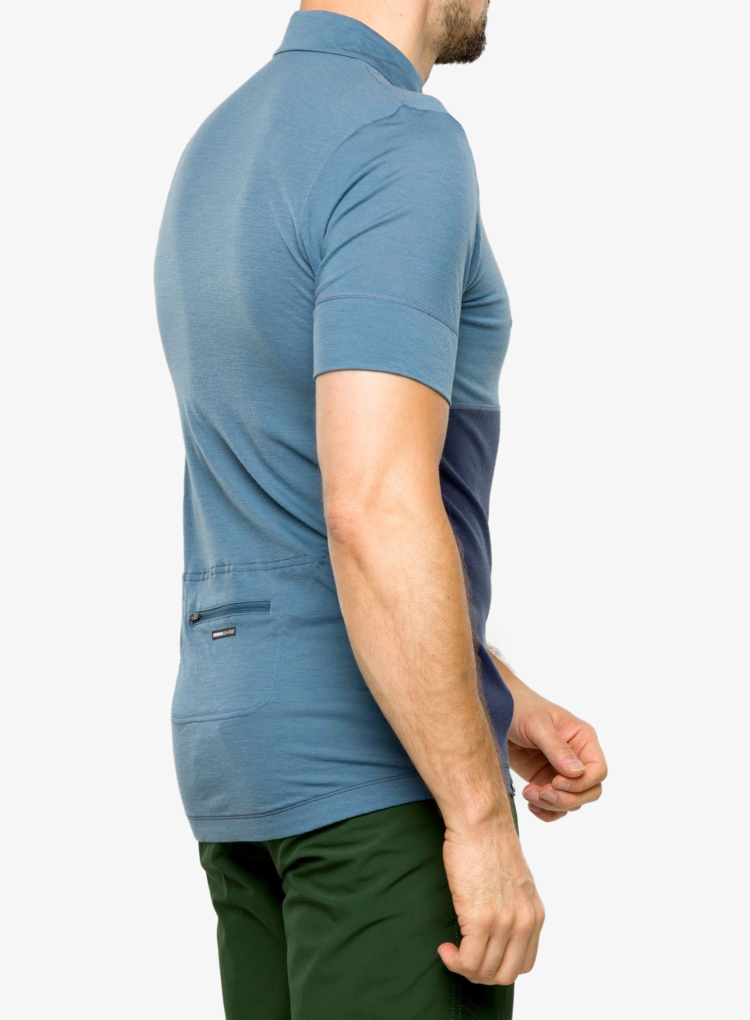 Biciklistička majica Mons Royale Cadence Half Zip T - blue state/midnight