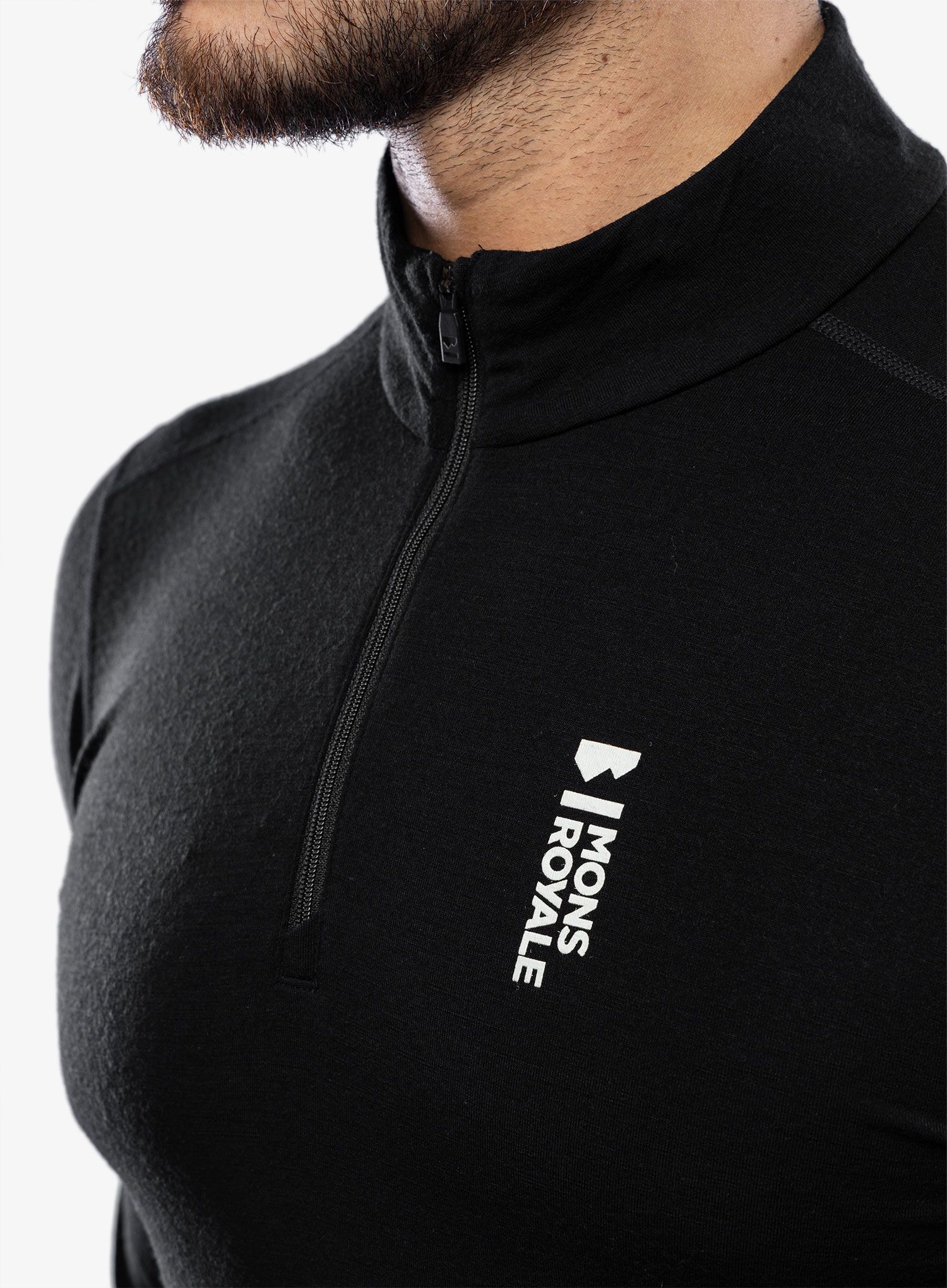 Termoaktivna dukserica Mons Royale Cascade 1/4 Zip - black