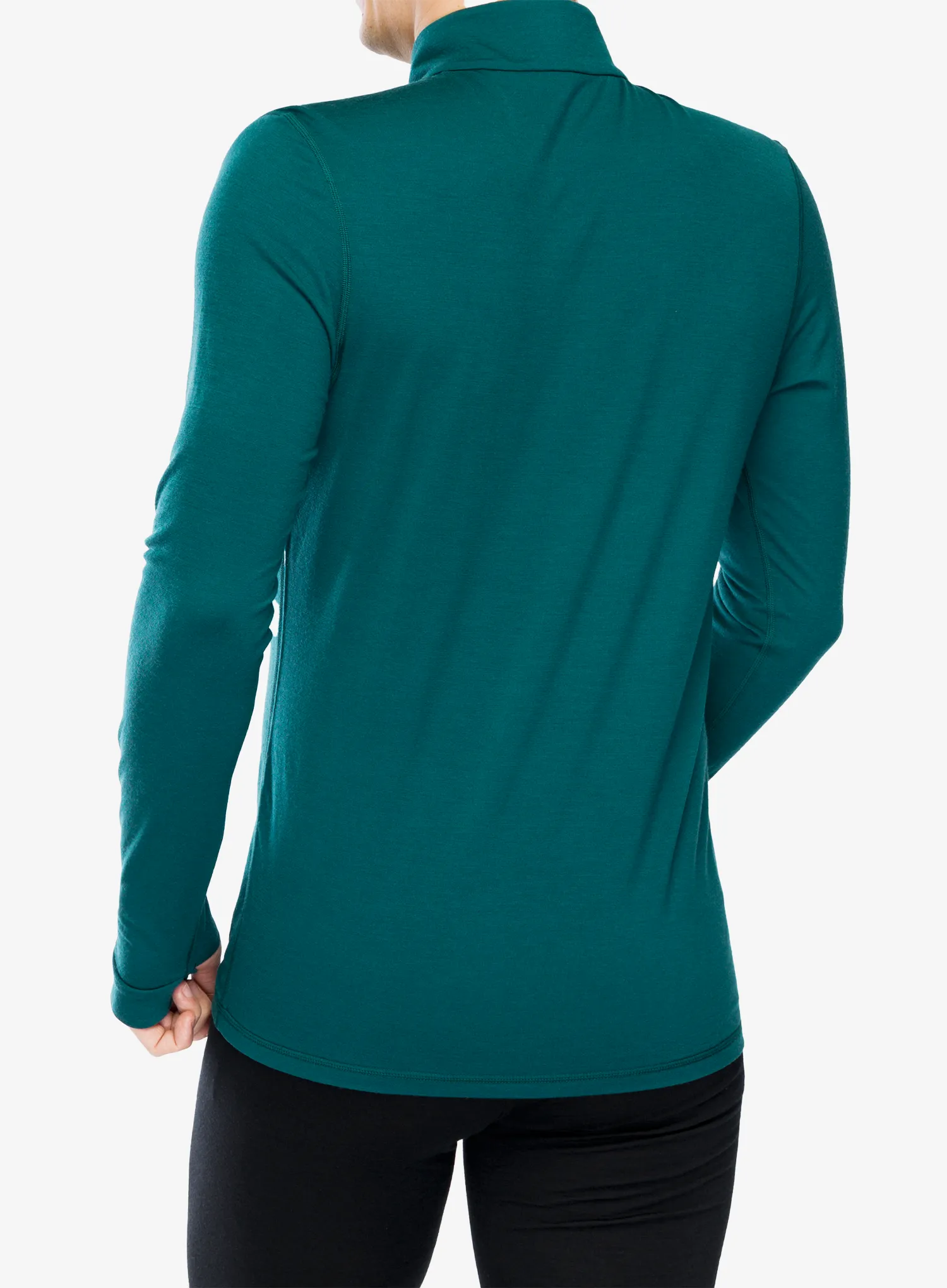 Termoaktivna dukserica Mons Royale Cascade 1/4 Zip - evergreen