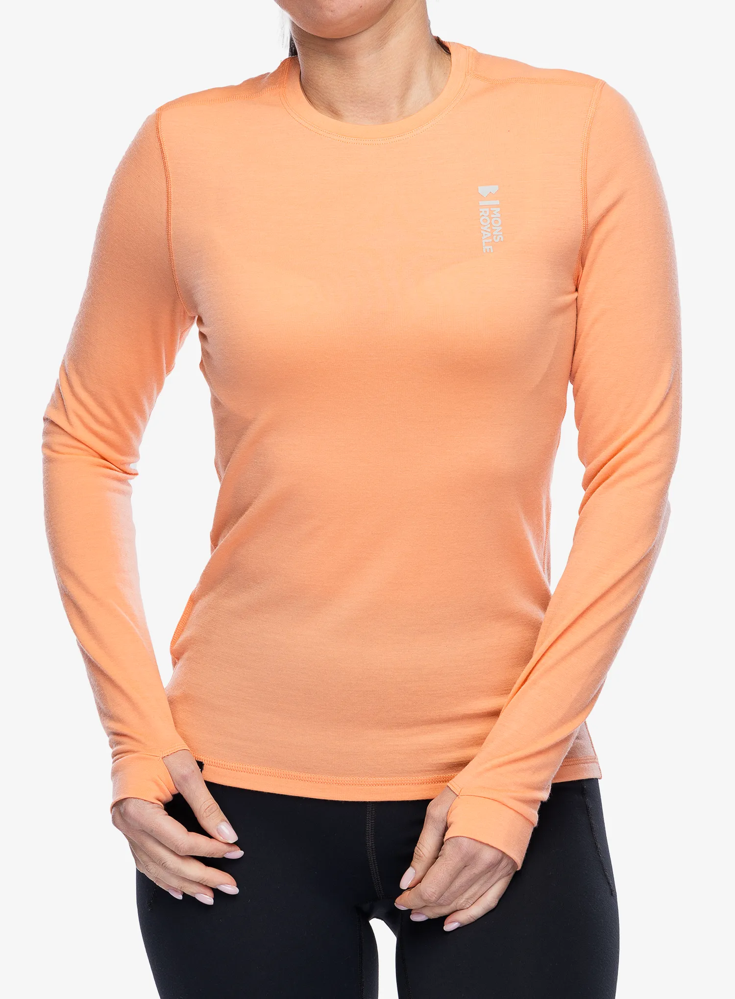 Ženska dukserica Mons Royale Cascade Merino Flex 200 LS - punch