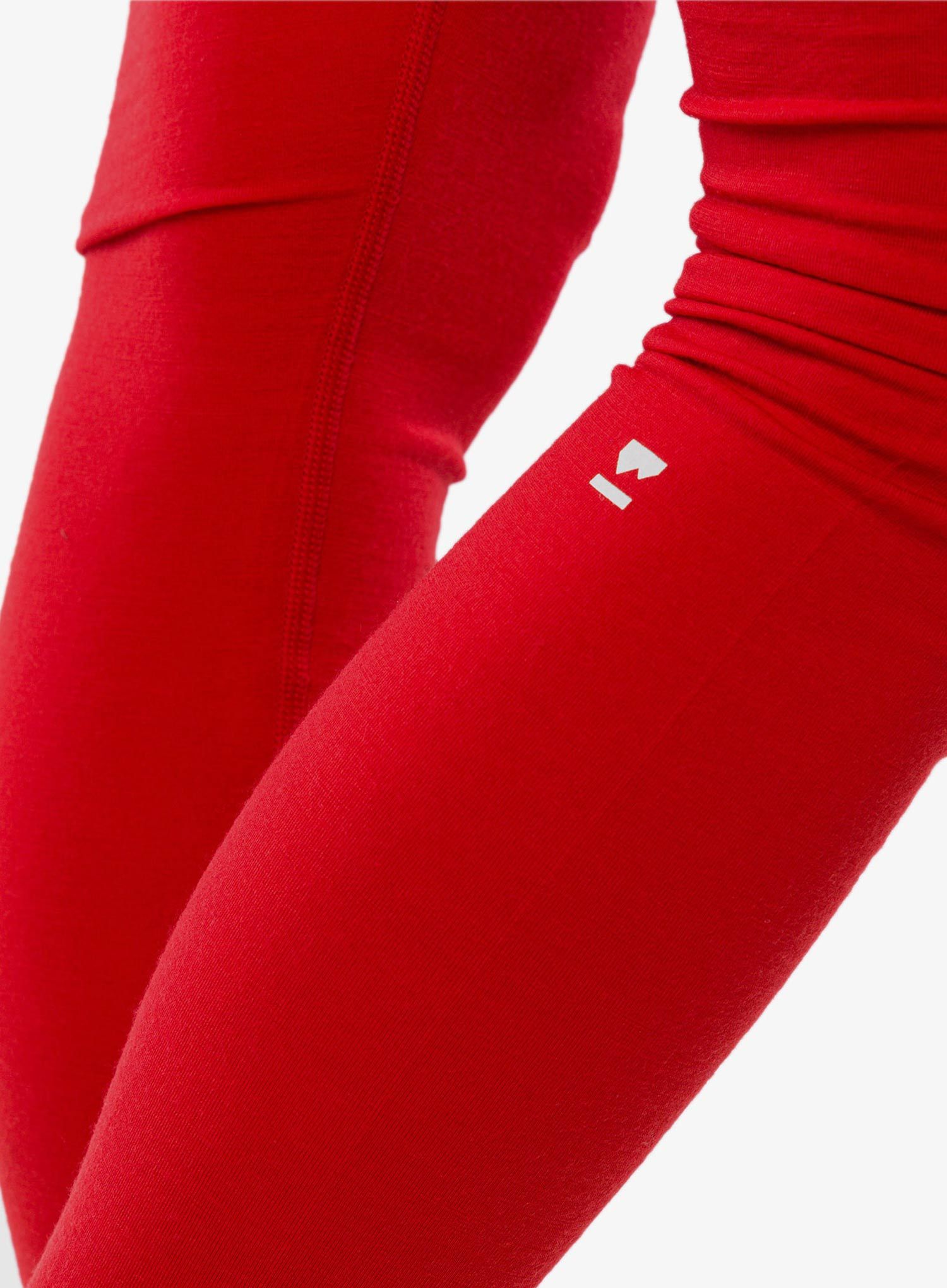 Ženske termo tajice Mons Royale Cascade Merino - retro red