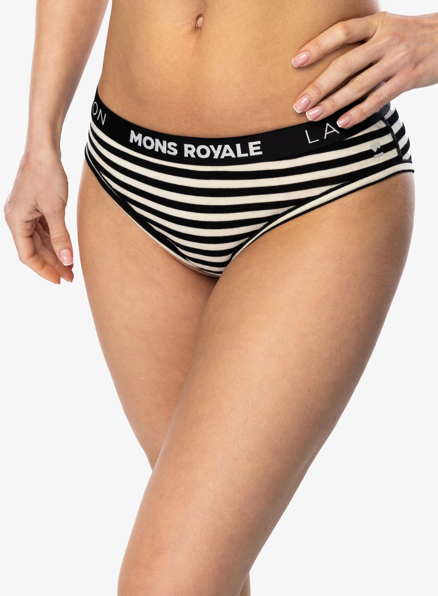 Ženske termoaktivne gaćice Mons Royale FOLO Brief - MR stripe