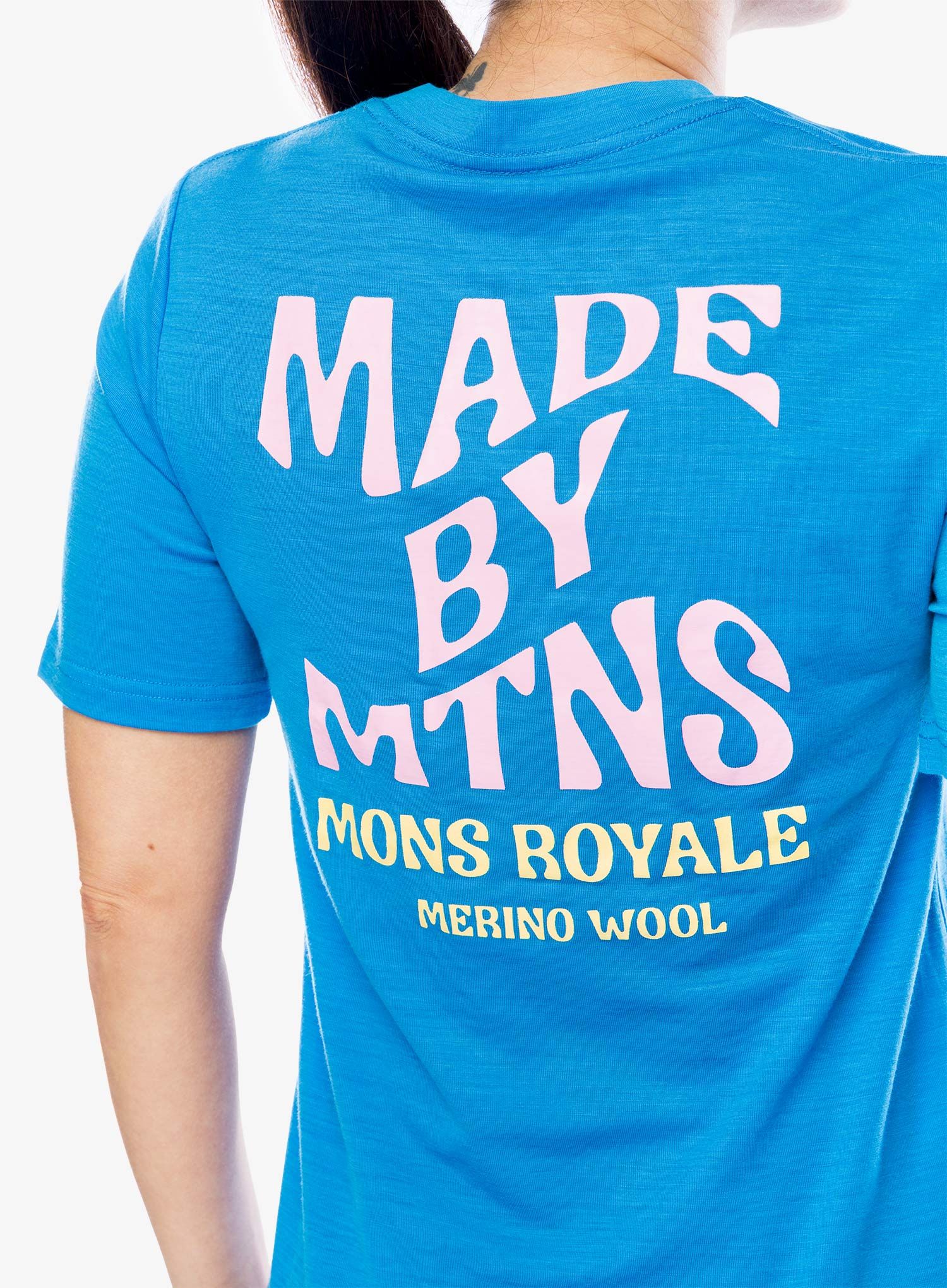 Ženska majica Mons Royale Icon Merino Air-Con Relaxed Tee - pop blue
