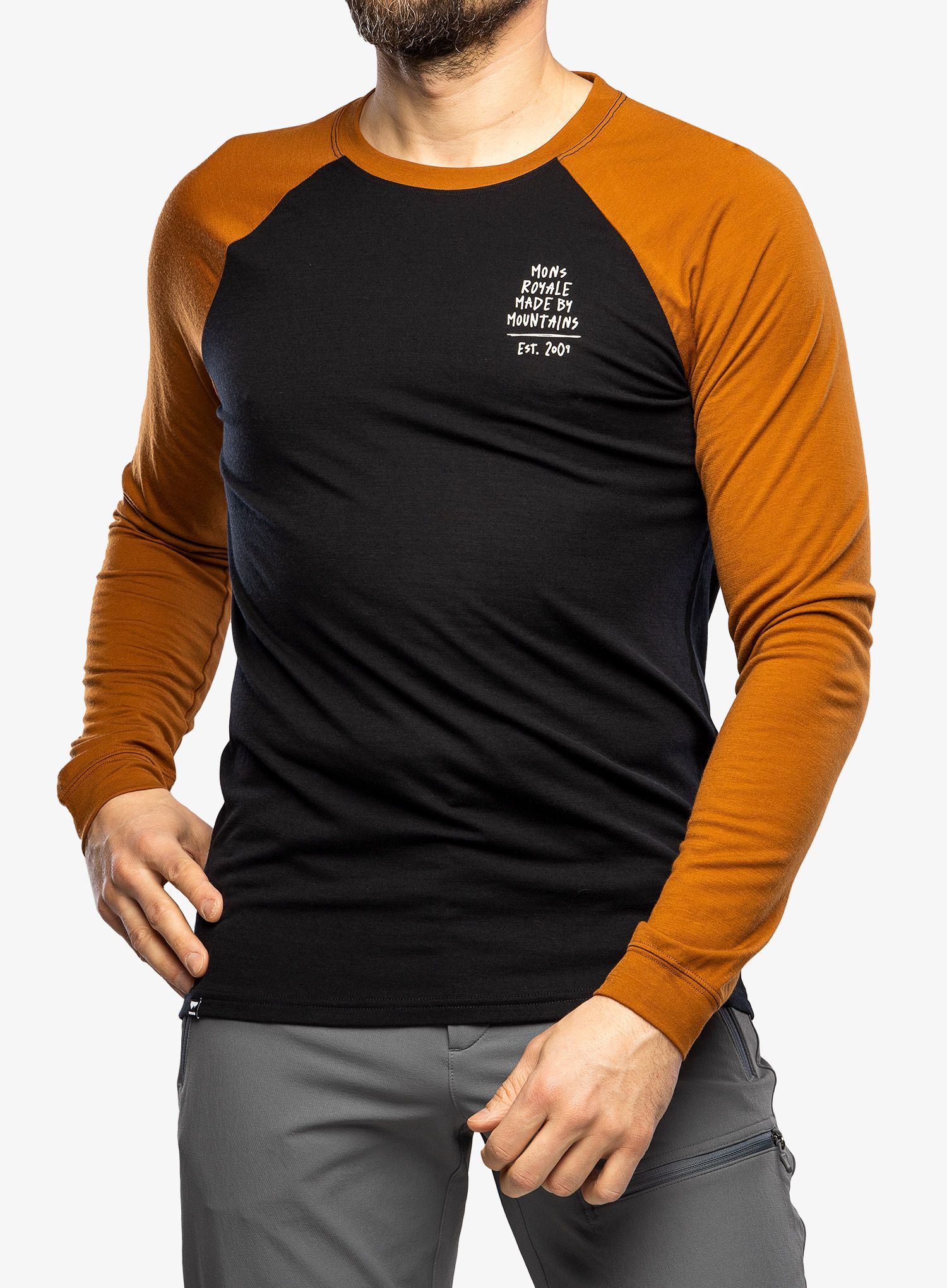 Biciklistička dukserica Mons Royale Icon Raglan - black/copper
