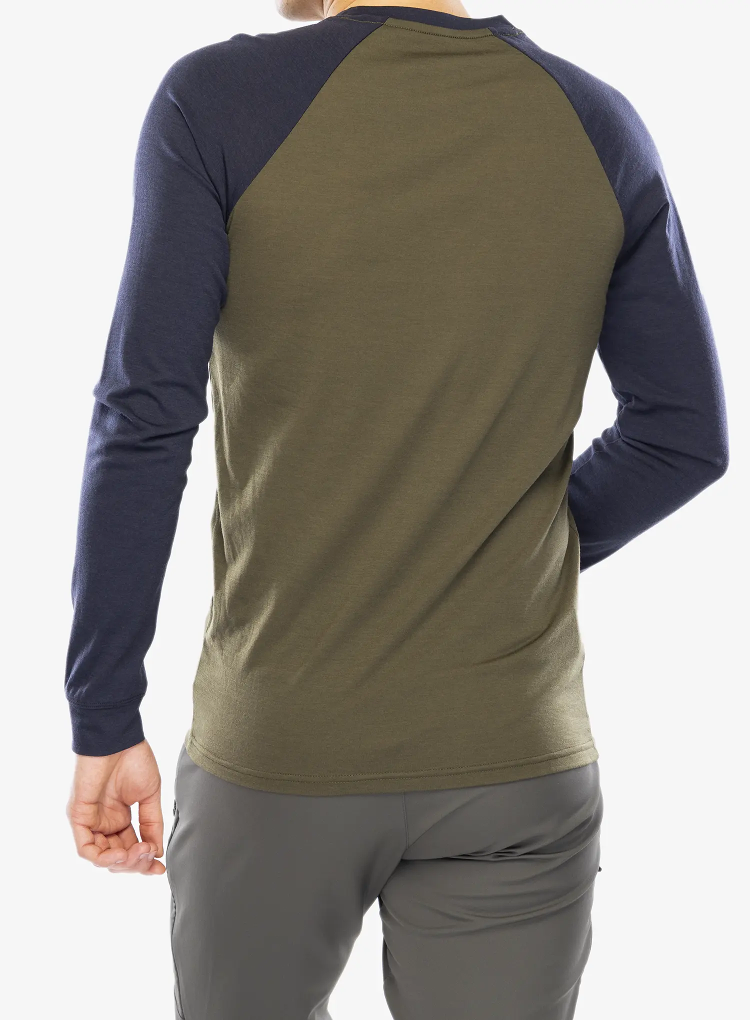 Majica dugih rukava Mons Royale Icon Raglan - dark olive/9 iron