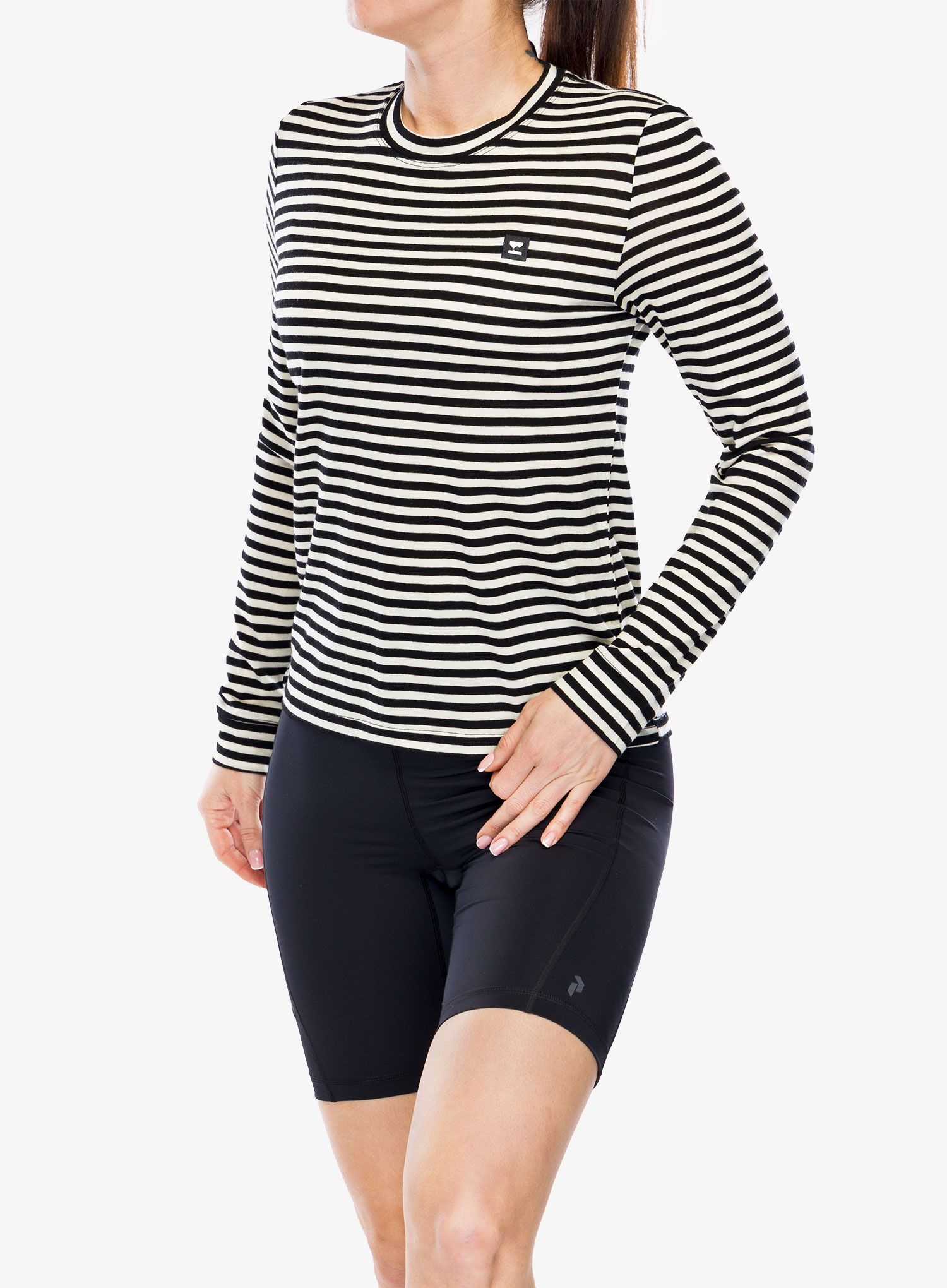 Ženska dukserica Mons Royale Icon Relaxed LS - MR stripe