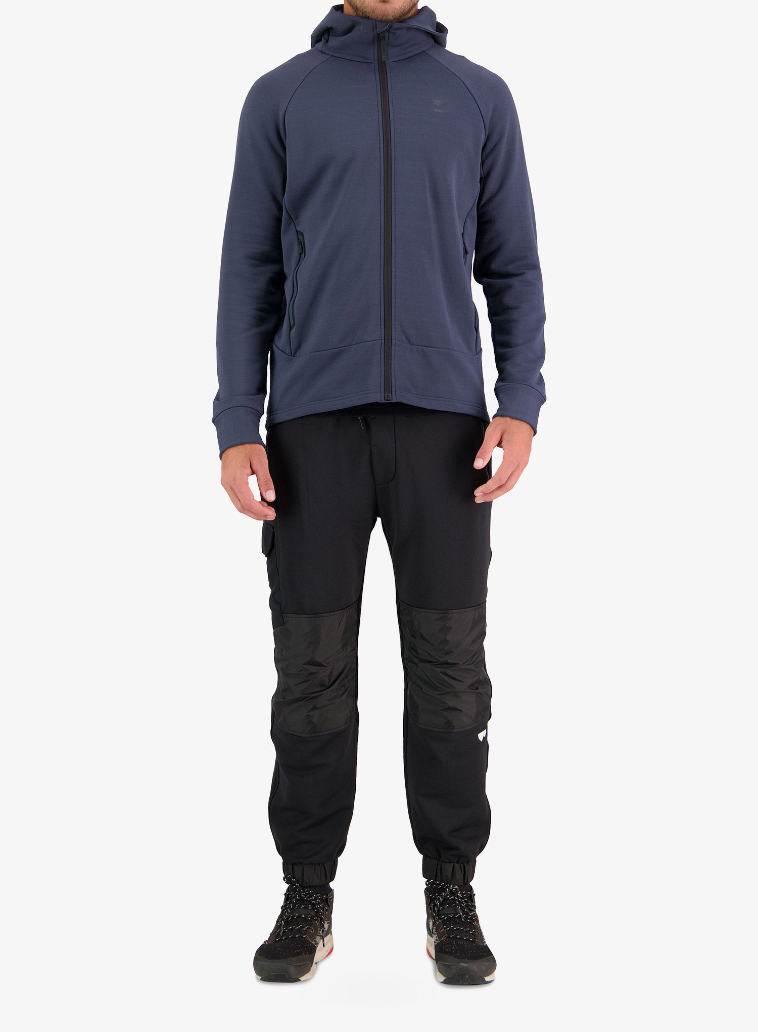 Majica s kapuljačom Mons Royale Nevis Merino Fleece Hood - midnight