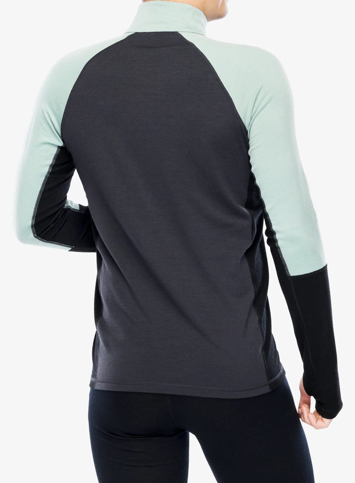 Termoaktivna dukserica Mons Royale Olympus Half Zip - dew/9 iron/black