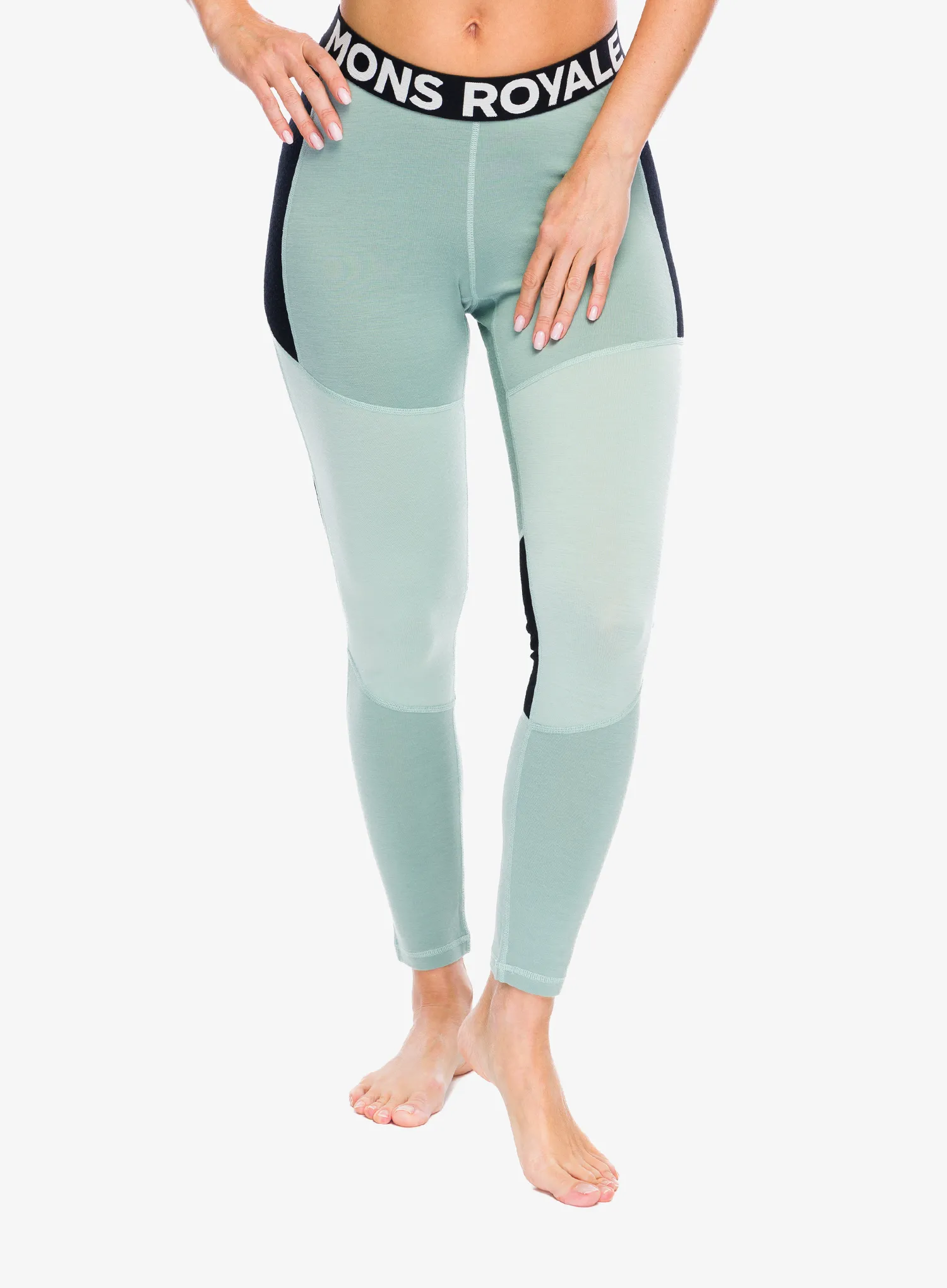 Ženske termo tajice Mons Royale Olympus Legging - glacier/dew/black