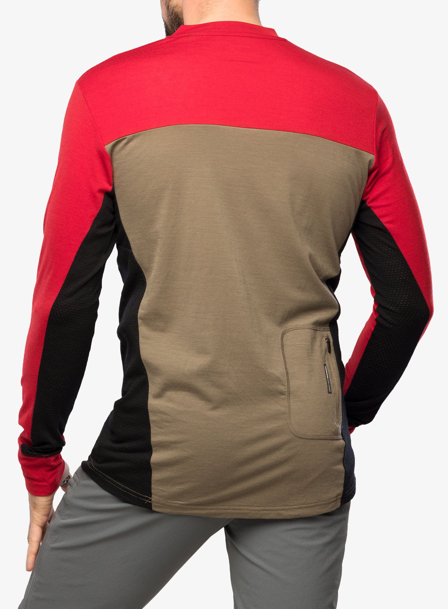 Biciklistička dukserica Mons Royale Redwood Enduro VLS - retro red/black/walnut