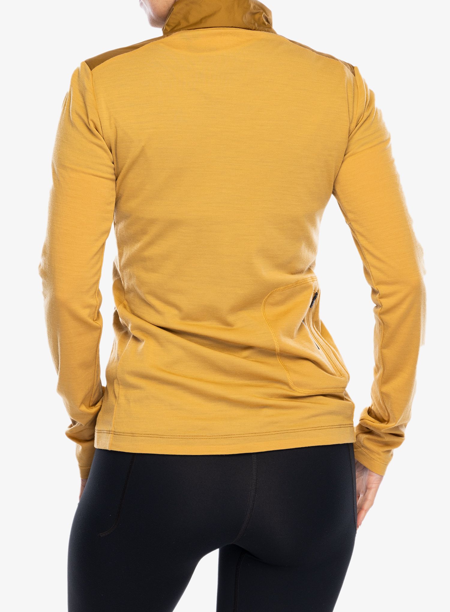 Ženska biciklistička dukserica Mons Royale Redwood Wind Jersey - cumin/honey