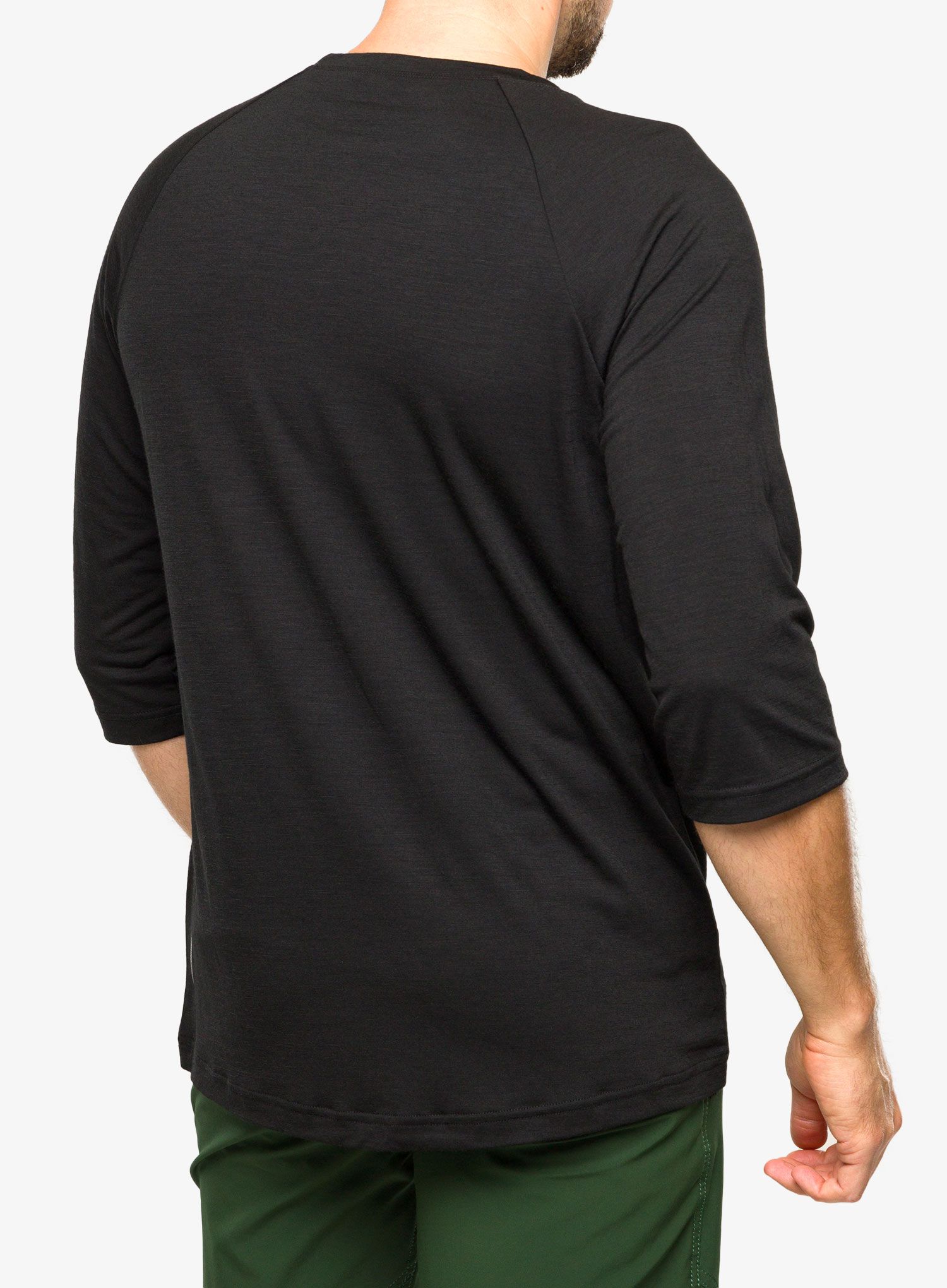 Biciklistička majica Mons Royale Tarn Merino Shift Raglan 3/4 - black