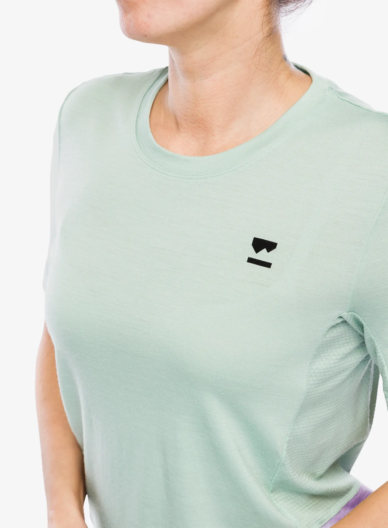 Ženska biciklistička majica Mons Royale Tarn Merino Shift Tee - glacier/lupin