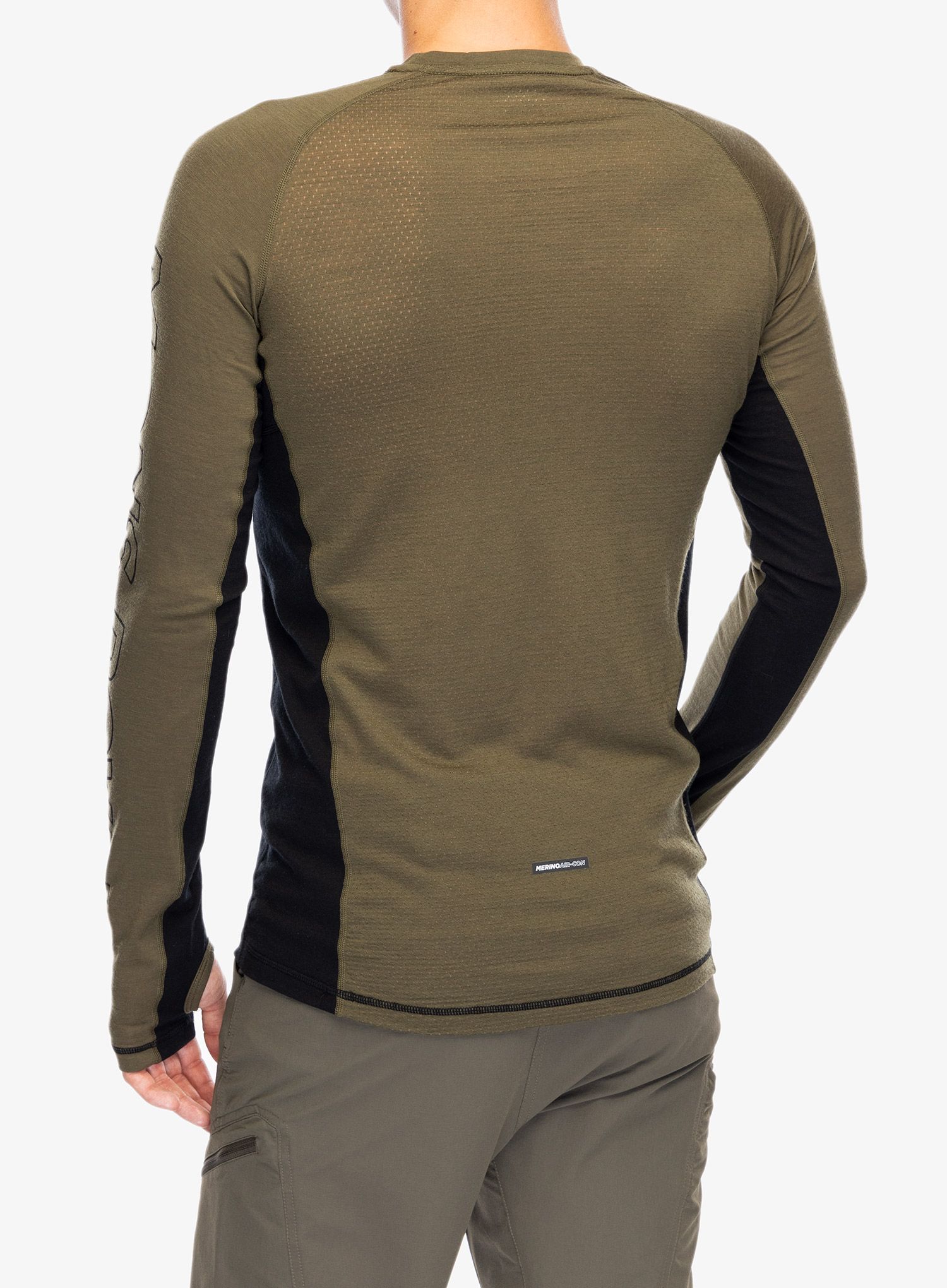 Termoaktivna dukserica Mons Royale Temple Tech LS - dark olive/black