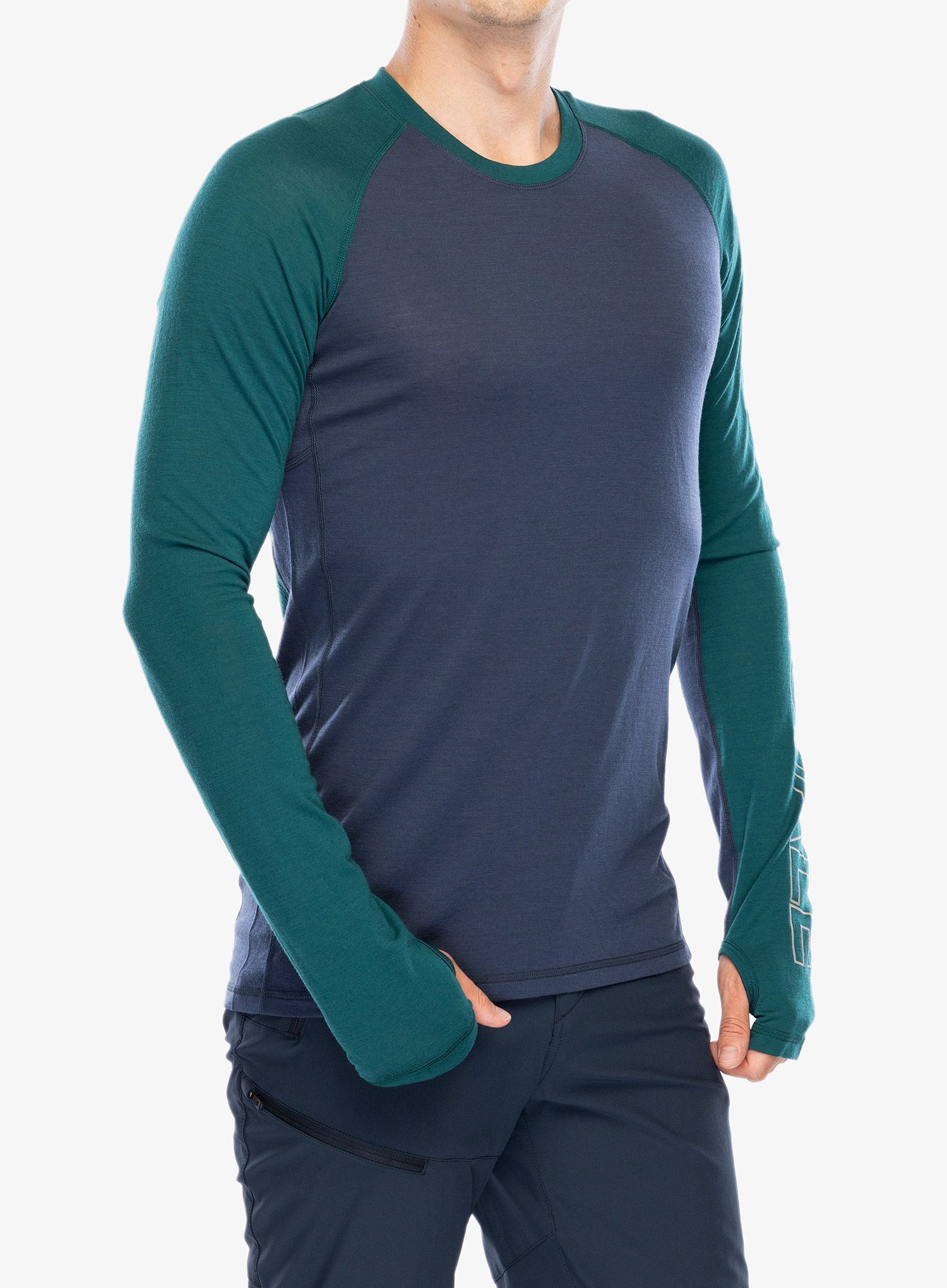 Termoaktivna dukserica Mons Royale Temple Tech LS - evergreen/midnight