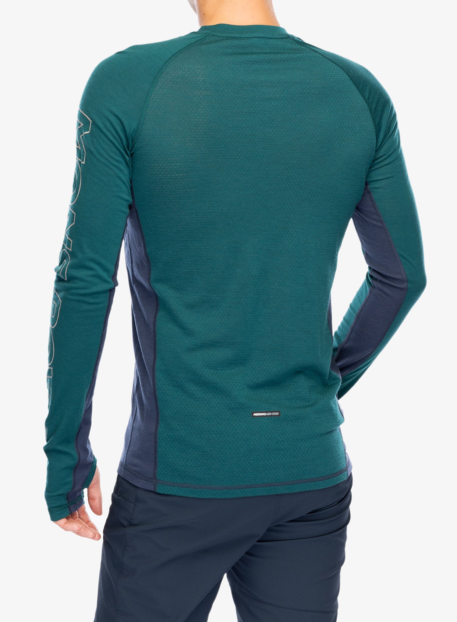 Termoaktivna dukserica Mons Royale Temple Tech LS - evergreen/midnight