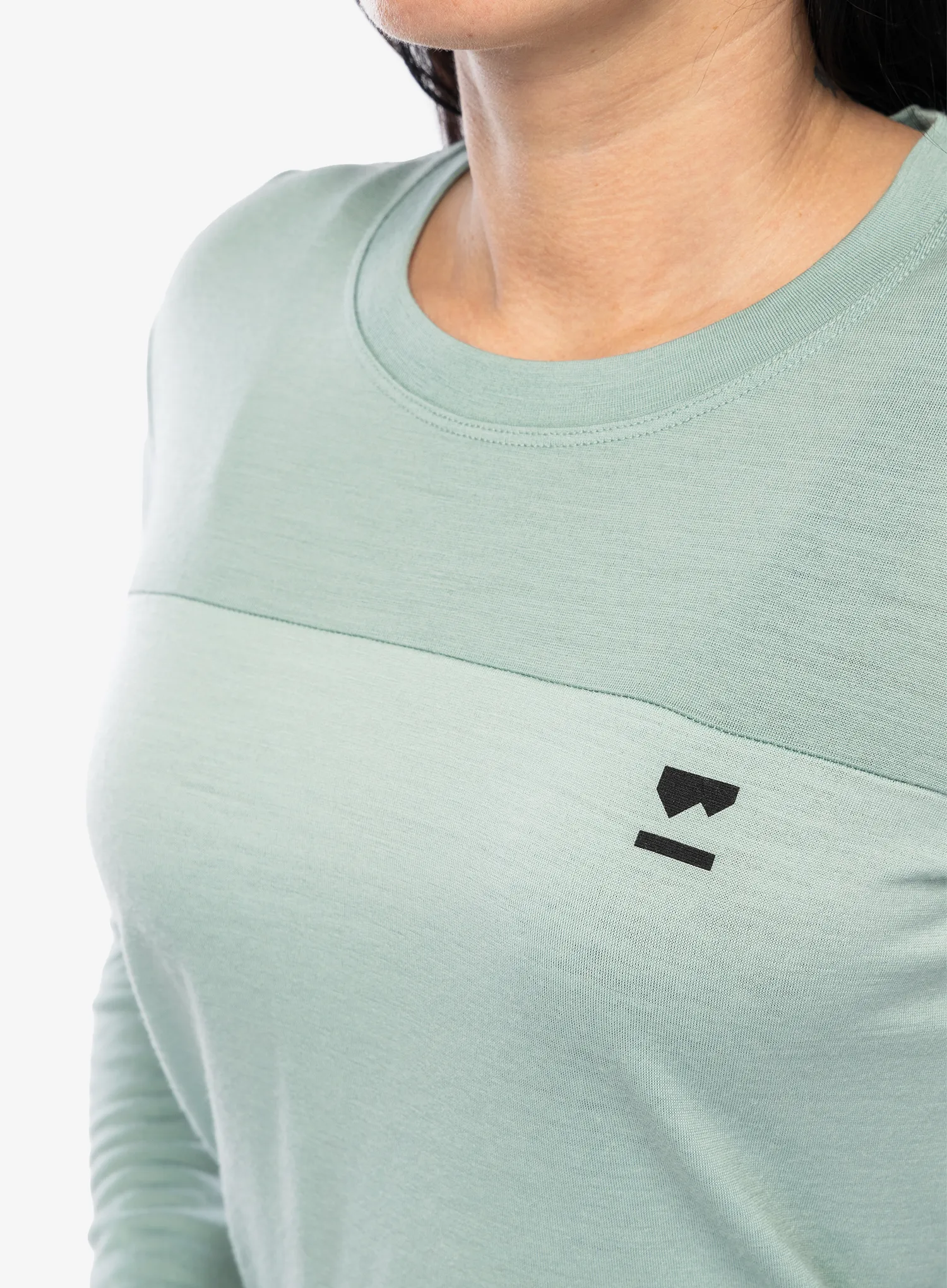 Ženski longsleeve Mons Royale Yotei BF LS - glacier/dew
