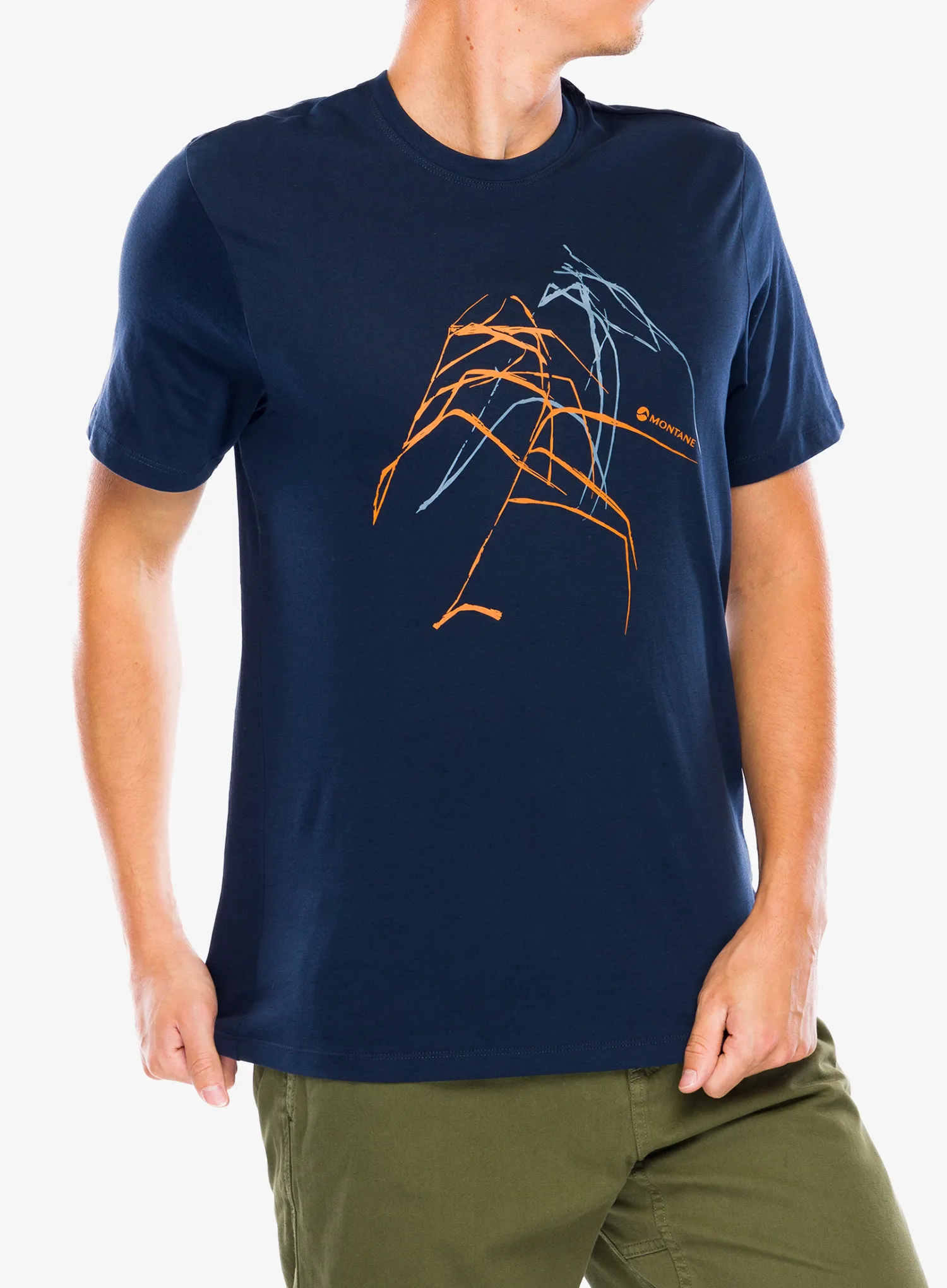 Majica s tiskom Montane Abstract Mountain T-Shirt - eclipse blue