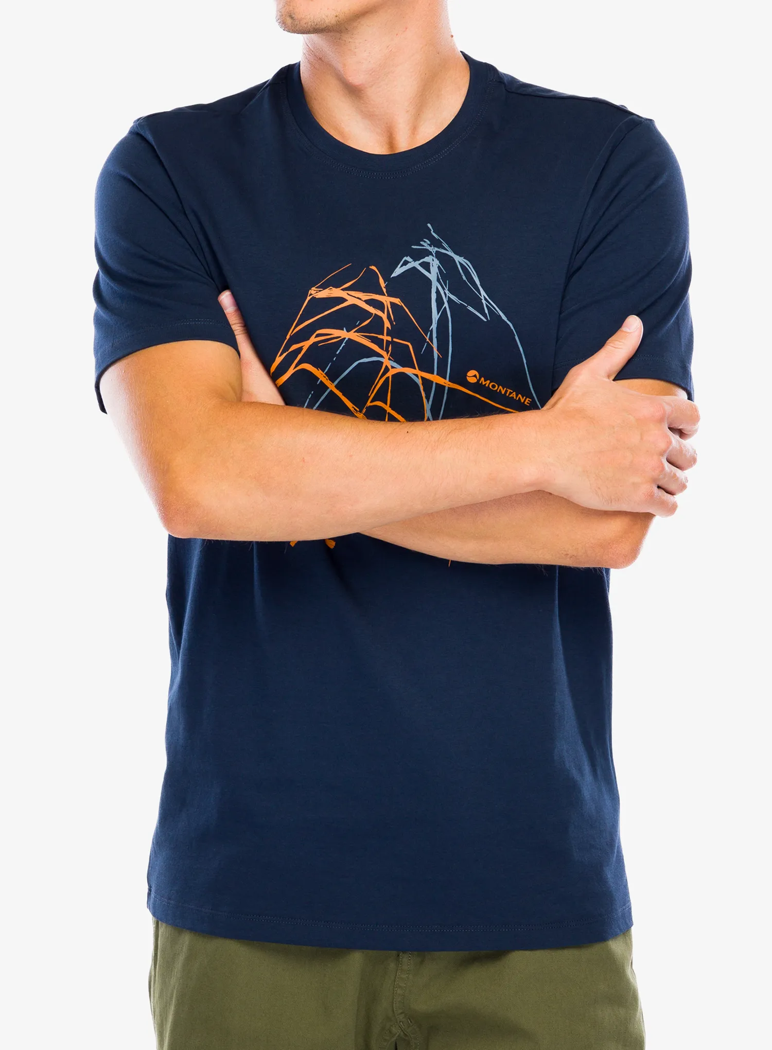 Majica s tiskom Montane Abstract Mountain T-Shirt - eclipse blue