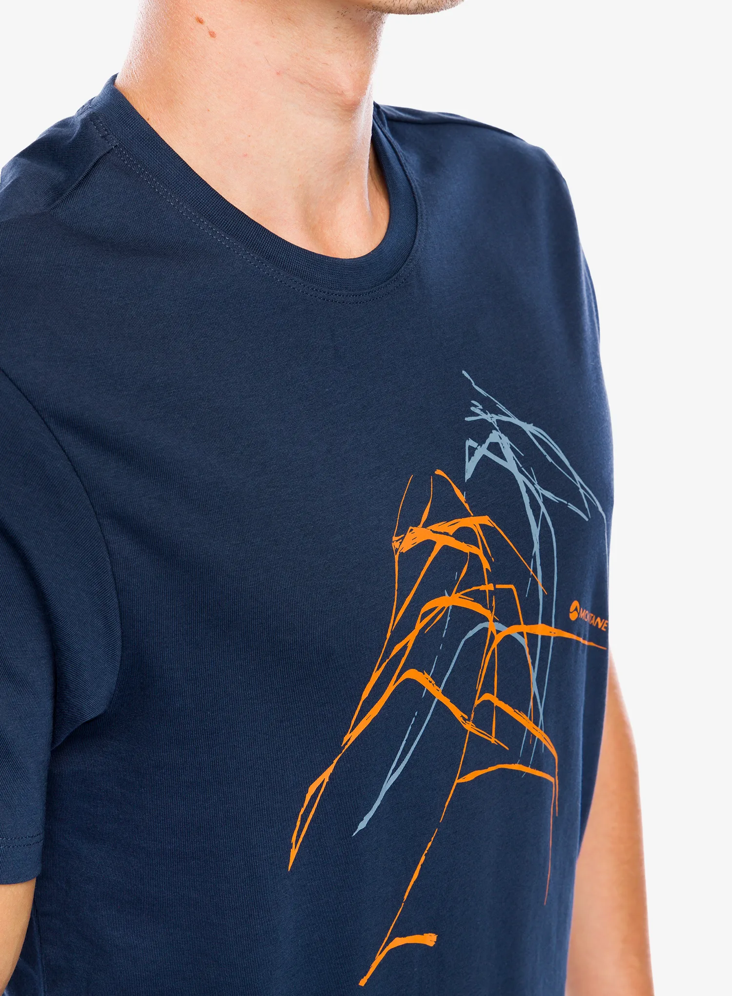 Majica s tiskom Montane Abstract Mountain T-Shirt - eclipse blue