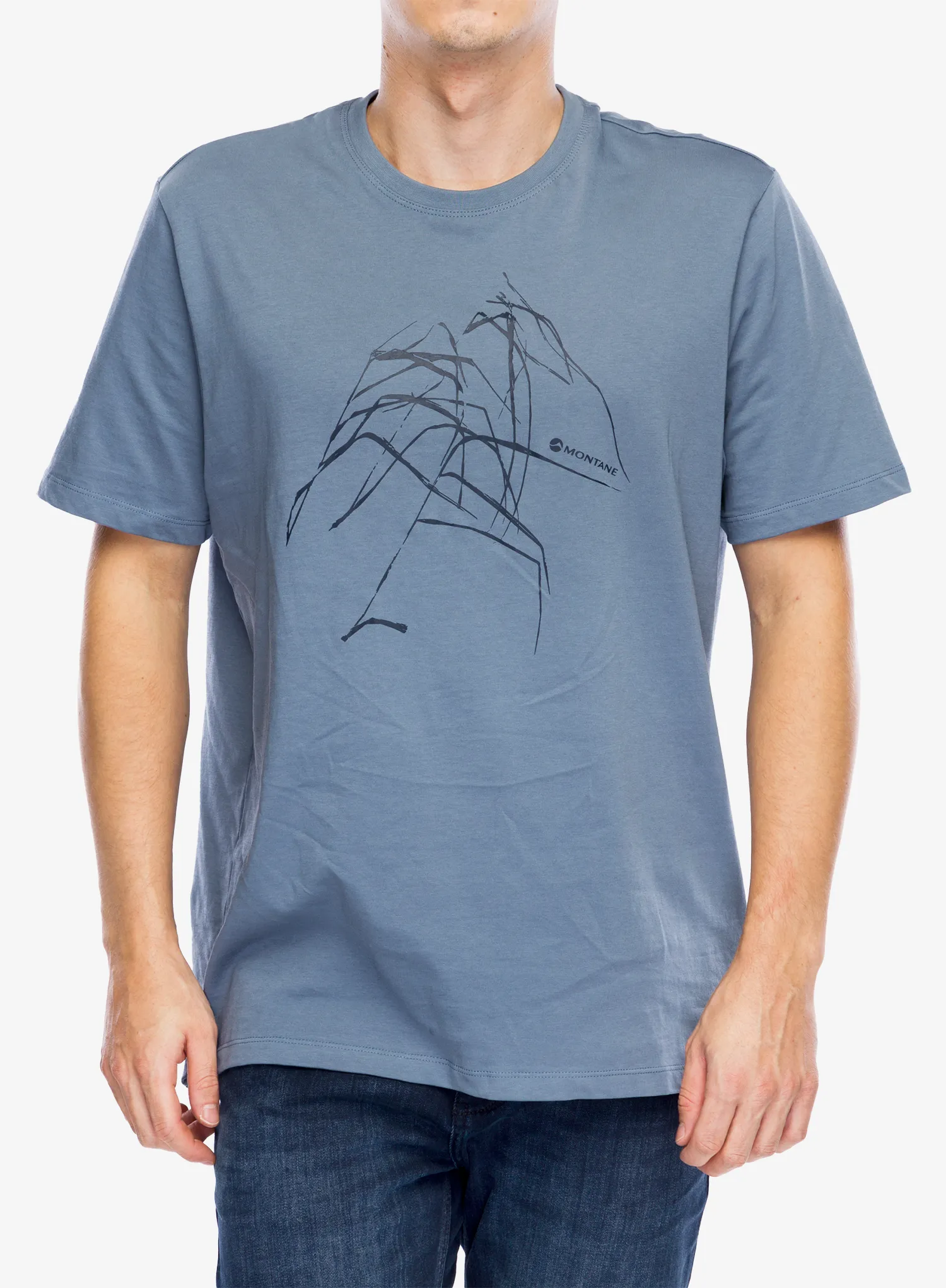 Majica s tiskom Montane Abstract Mountain T-Shirt - stone blue
