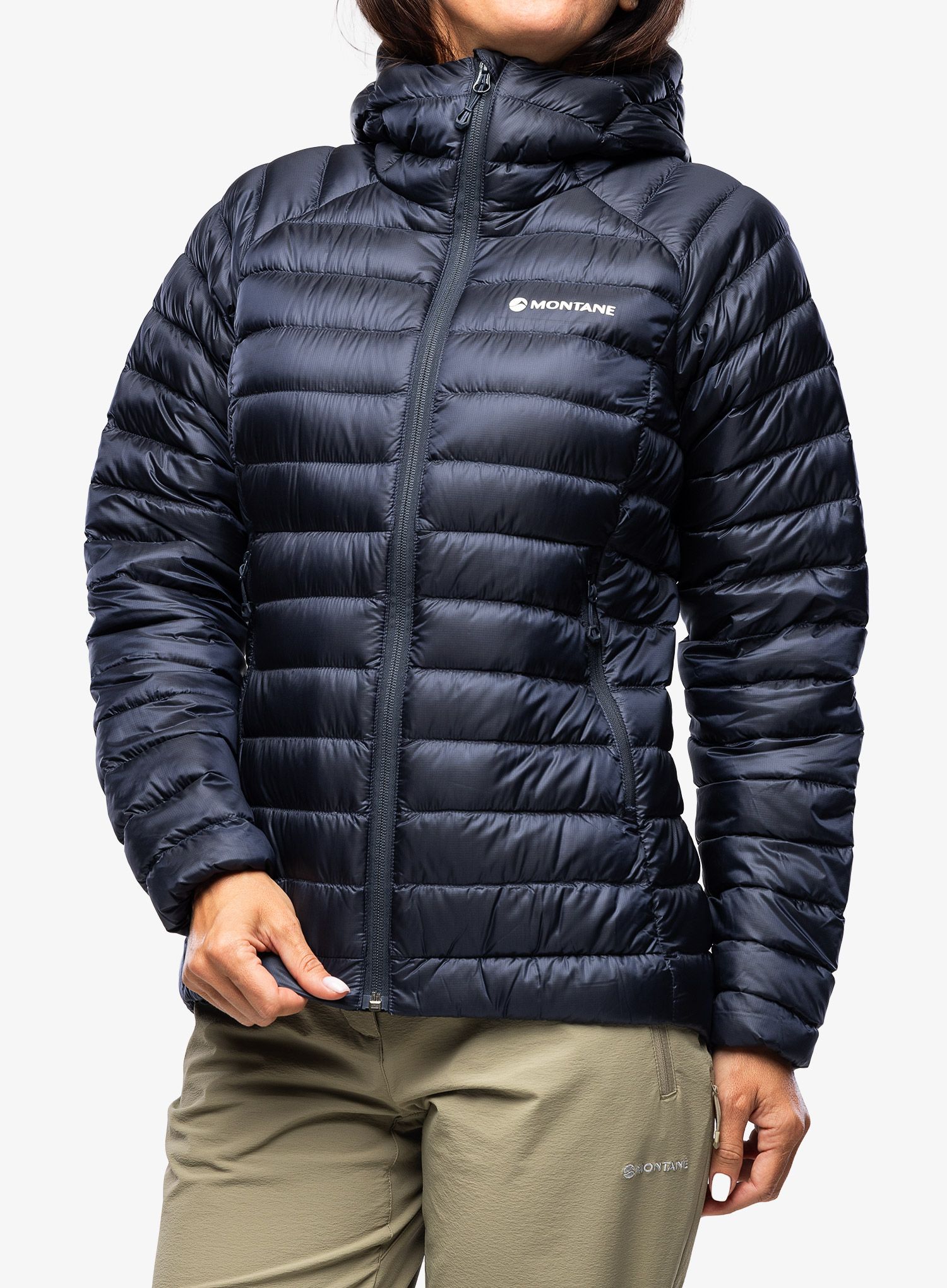 Ženska perjana jakna Montane Anti-Freeze Hoodie - eclipse blue