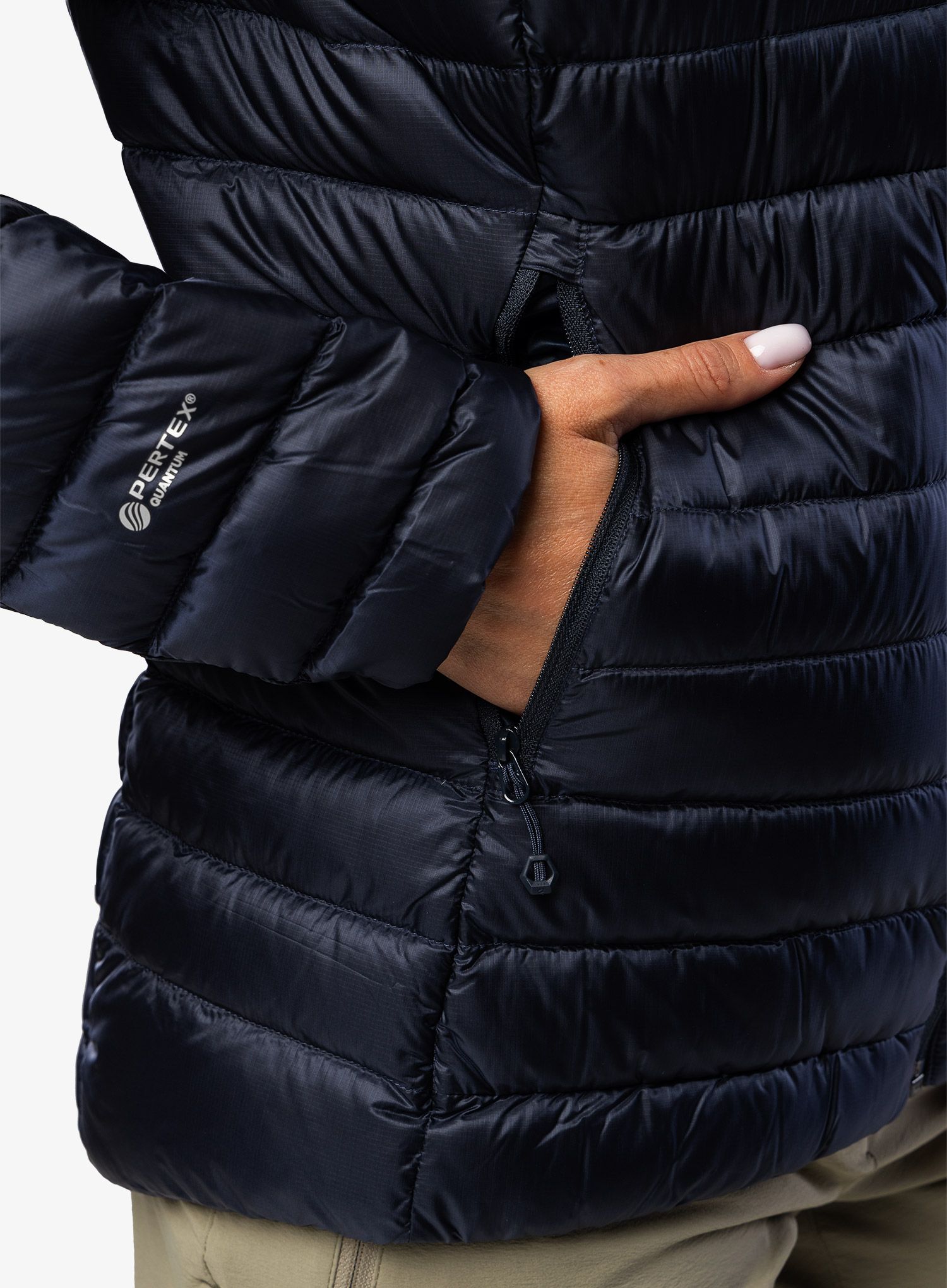 Ženska perjana jakna Montane Anti-Freeze Hoodie - eclipse blue