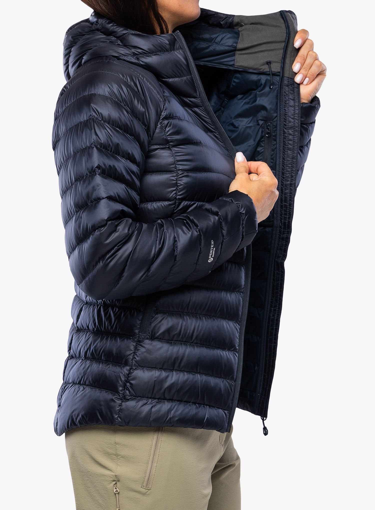 Ženska perjana jakna Montane Anti-Freeze Hoodie - eclipse blue