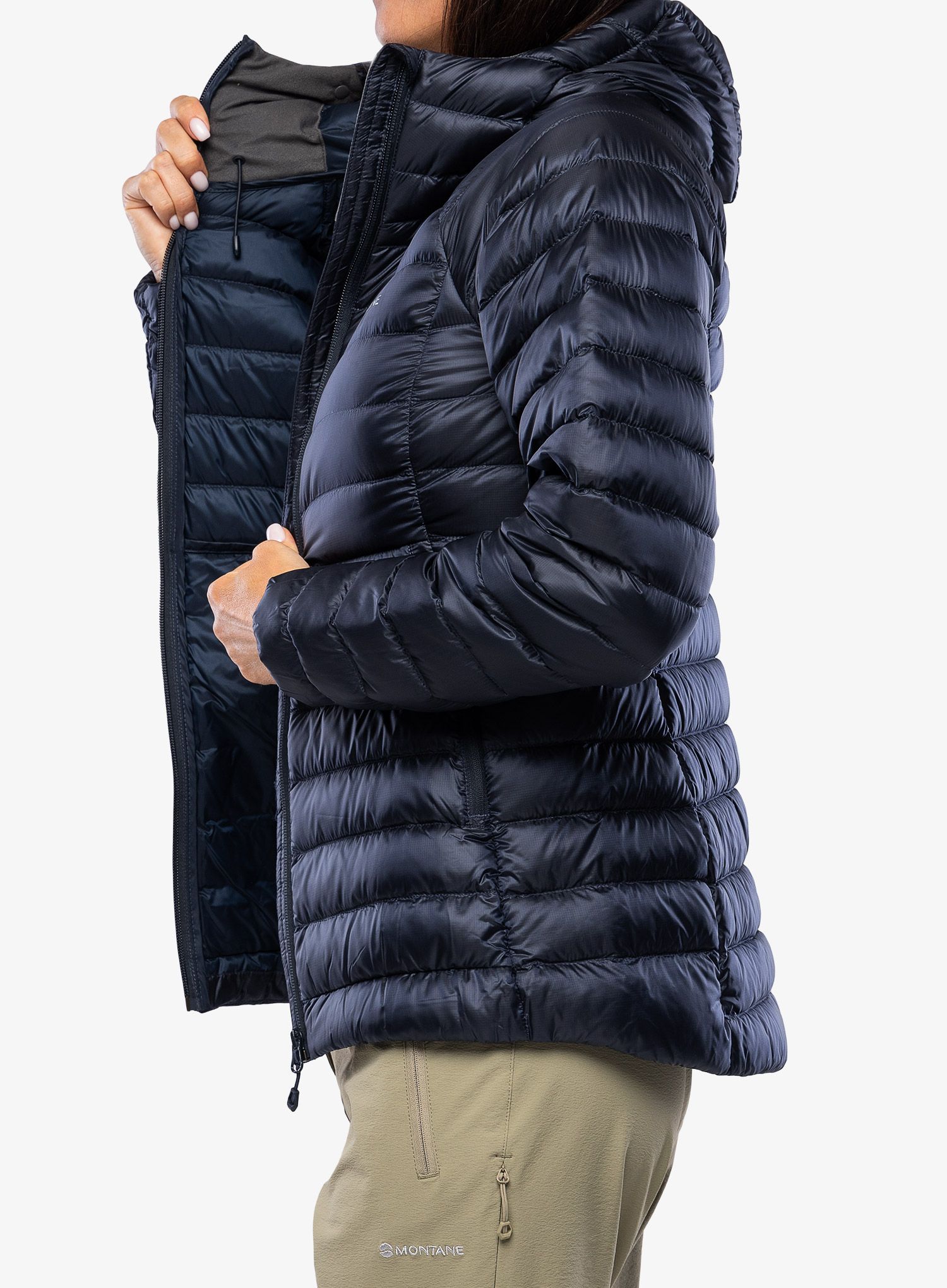 Ženska perjana jakna Montane Anti-Freeze Hoodie - eclipse blue
