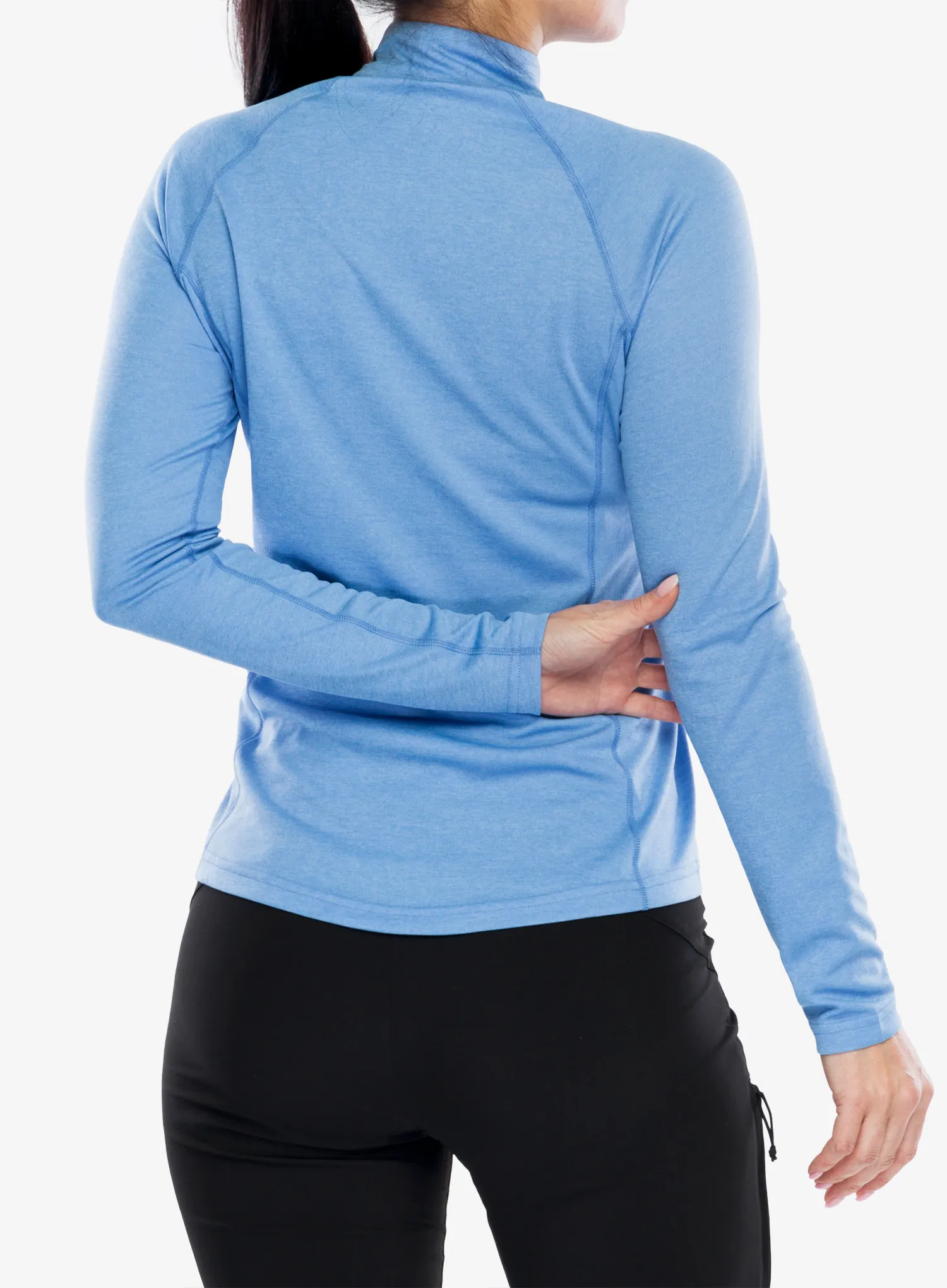 Ženska termoaktivna dukserica Montane Dart Zip Neck - cornflower