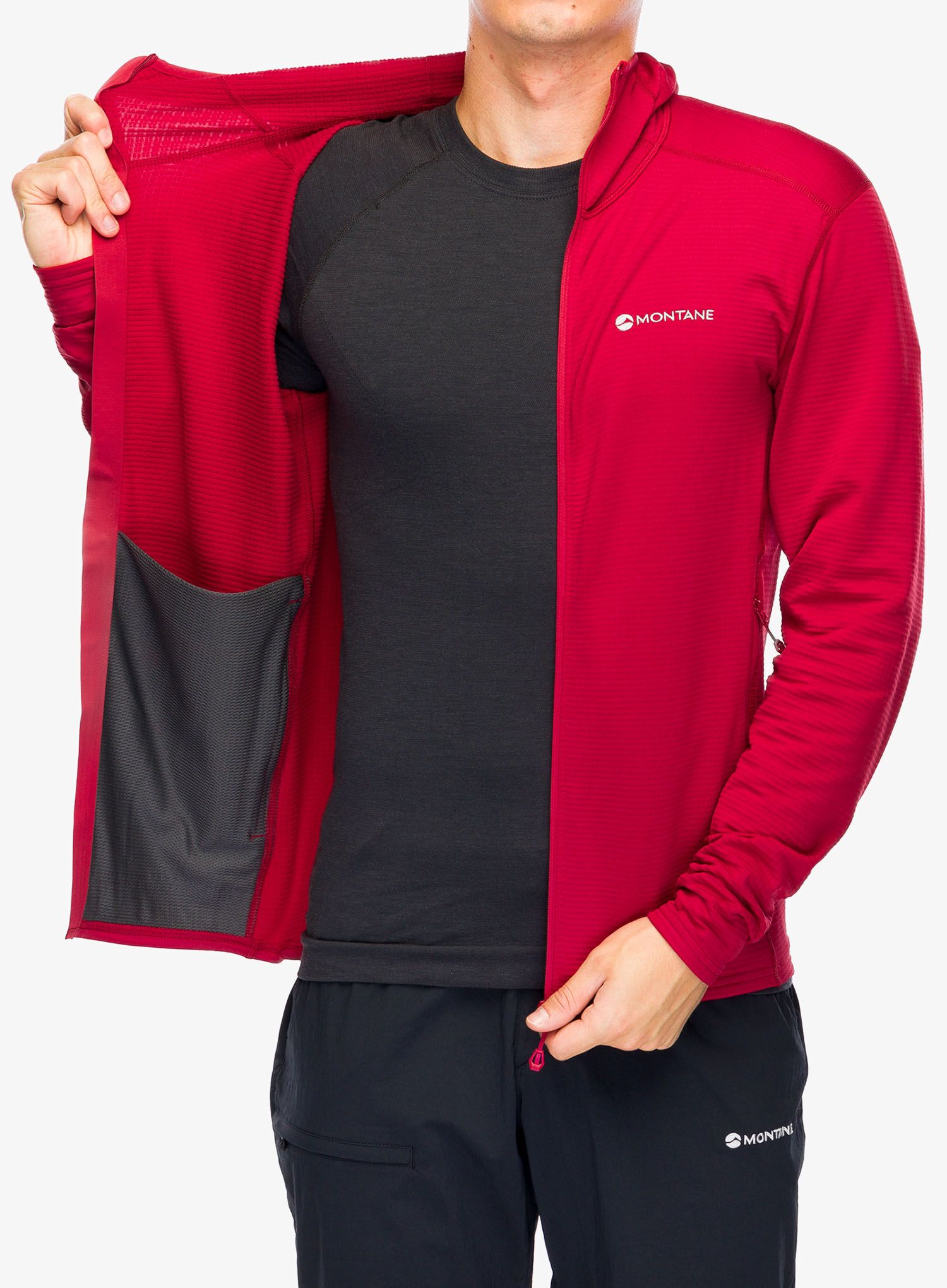 Majica s kapuljačom Montane Protium Lite Hoodie - acer red