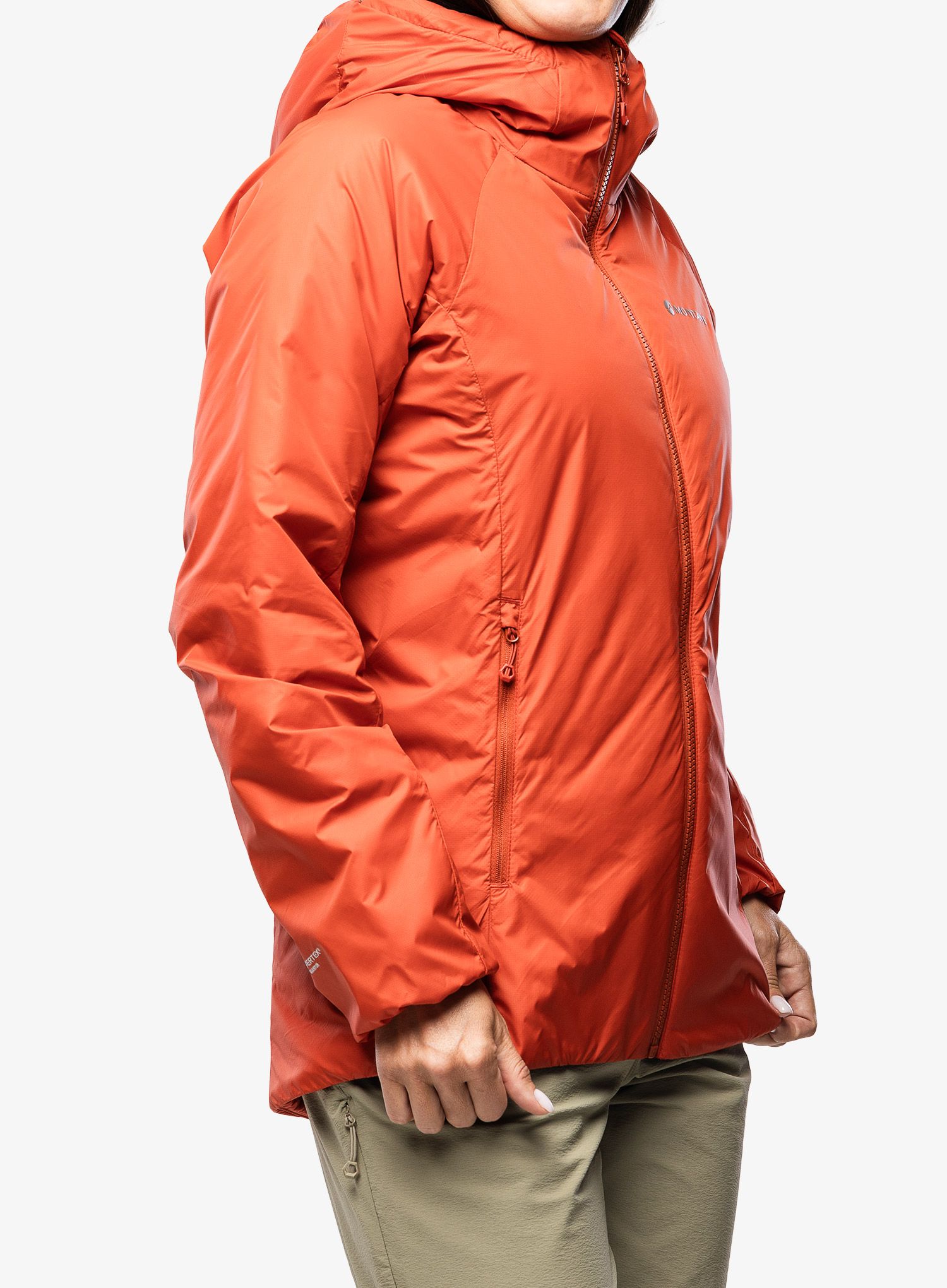 Jakna s postavom ženska Montane Respond Hoodie - saffron red