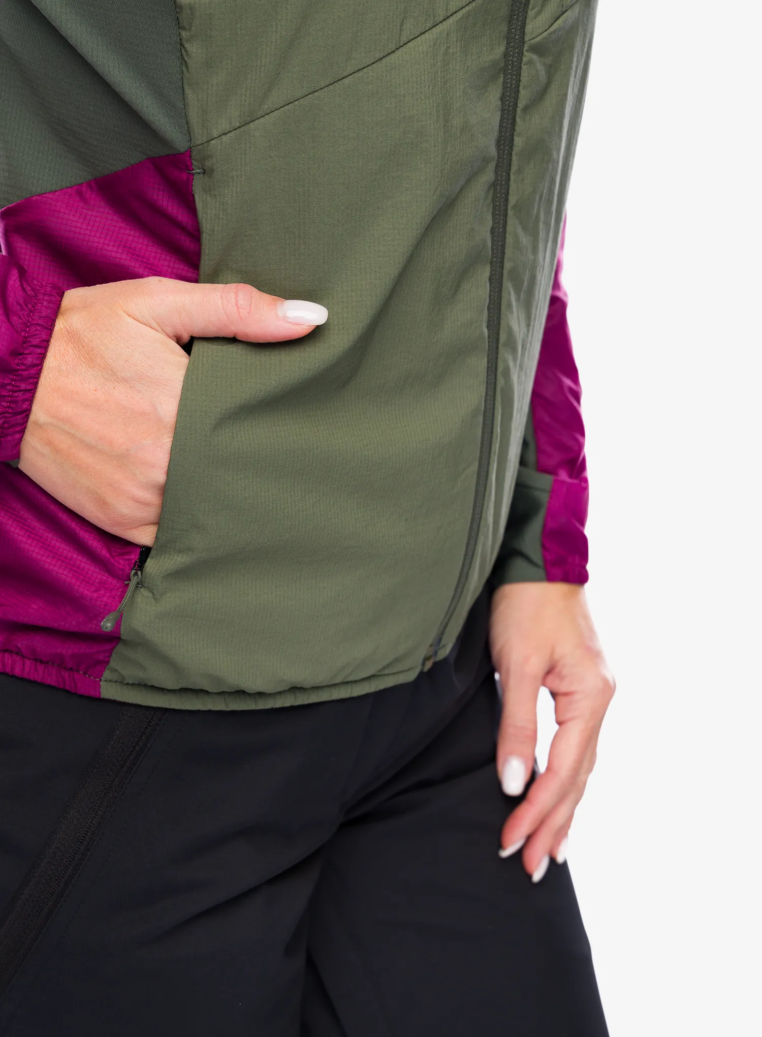 Ženska jakna za planine Montura Alpha Evo Jacket - sage green/wine red