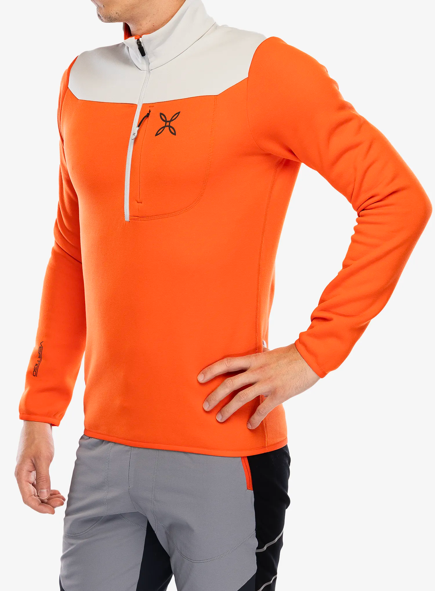 Dukserica od flisa Montura Altitude Anorak - orange/quiet grey