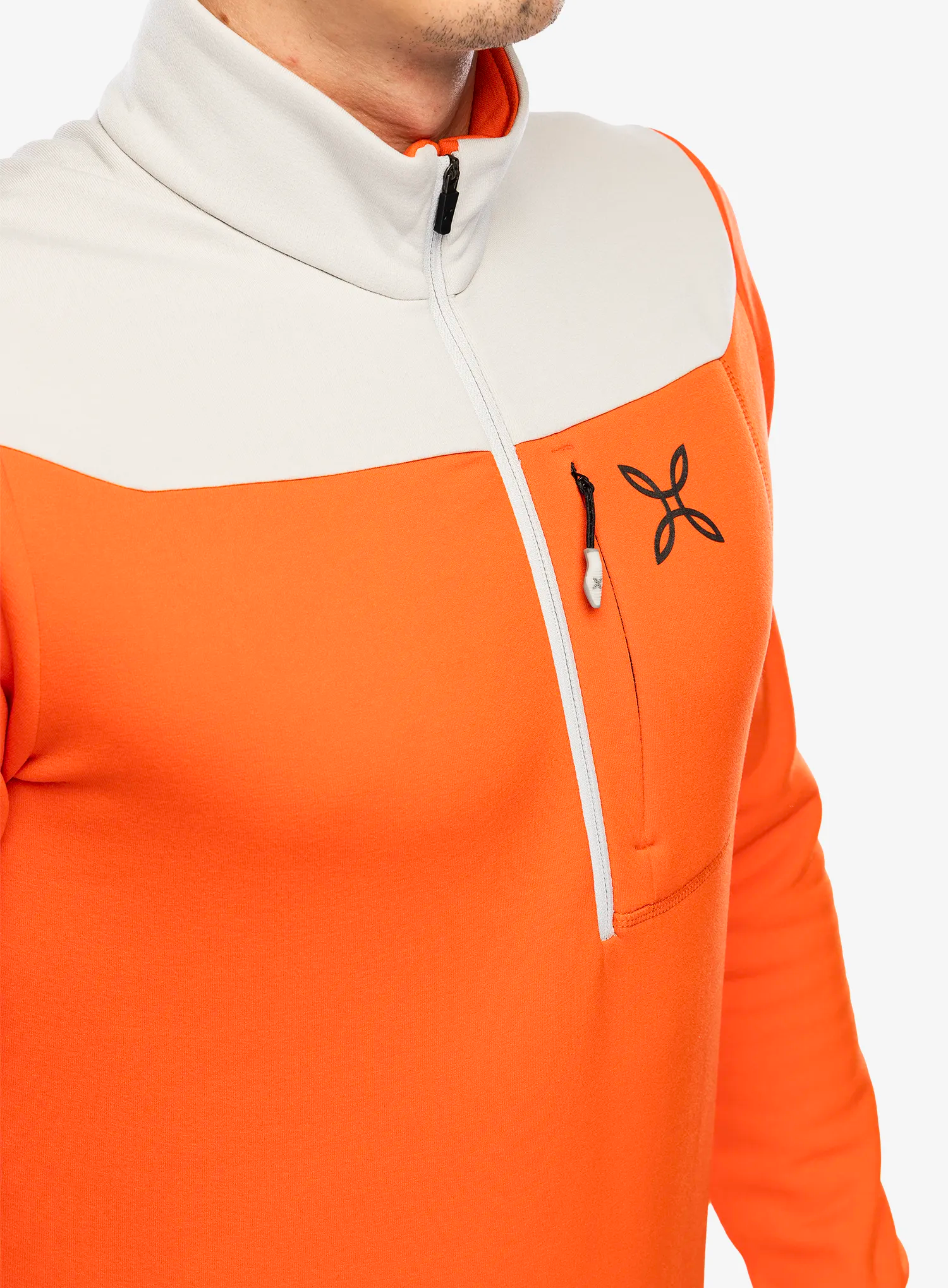 Dukserica od flisa Montura Altitude Anorak - orange/quiet grey