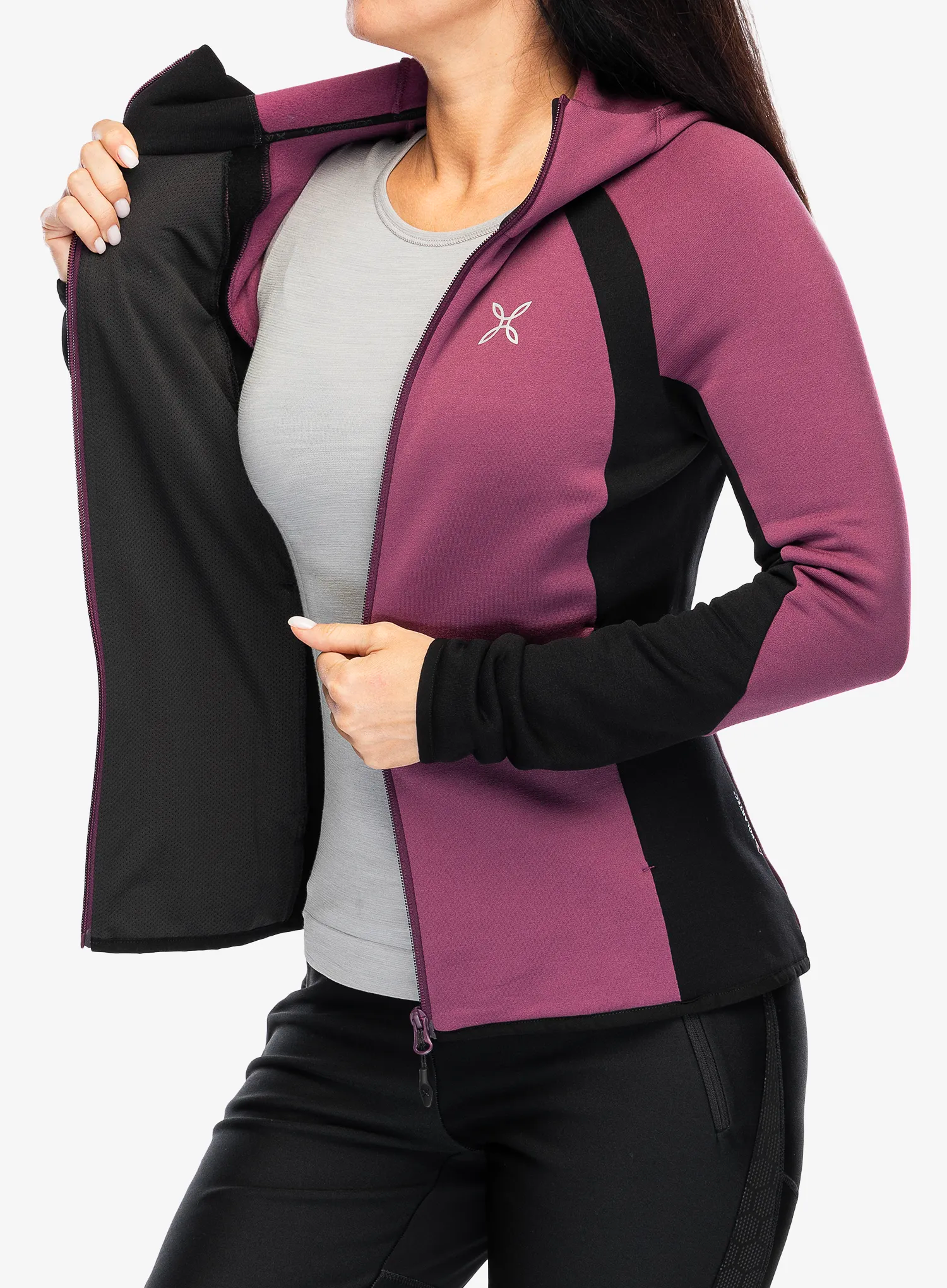 Ženska dukserica od flisa Montura Altitude Maglia - wine red/light rose