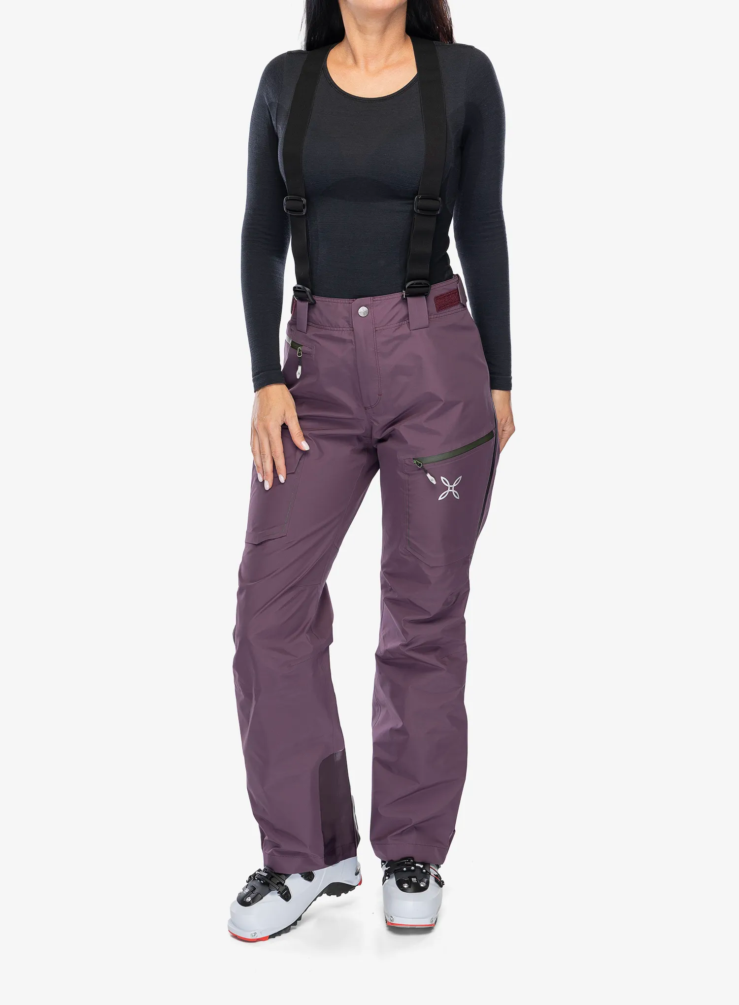 Ženske GORE-TEX hlače Montura Cliff Cover Pants - wine red/sage green